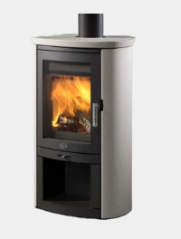 MAX BLANK Kaminofen Rio Stone S, anthrazit, Stein und Deckel schwarz #1