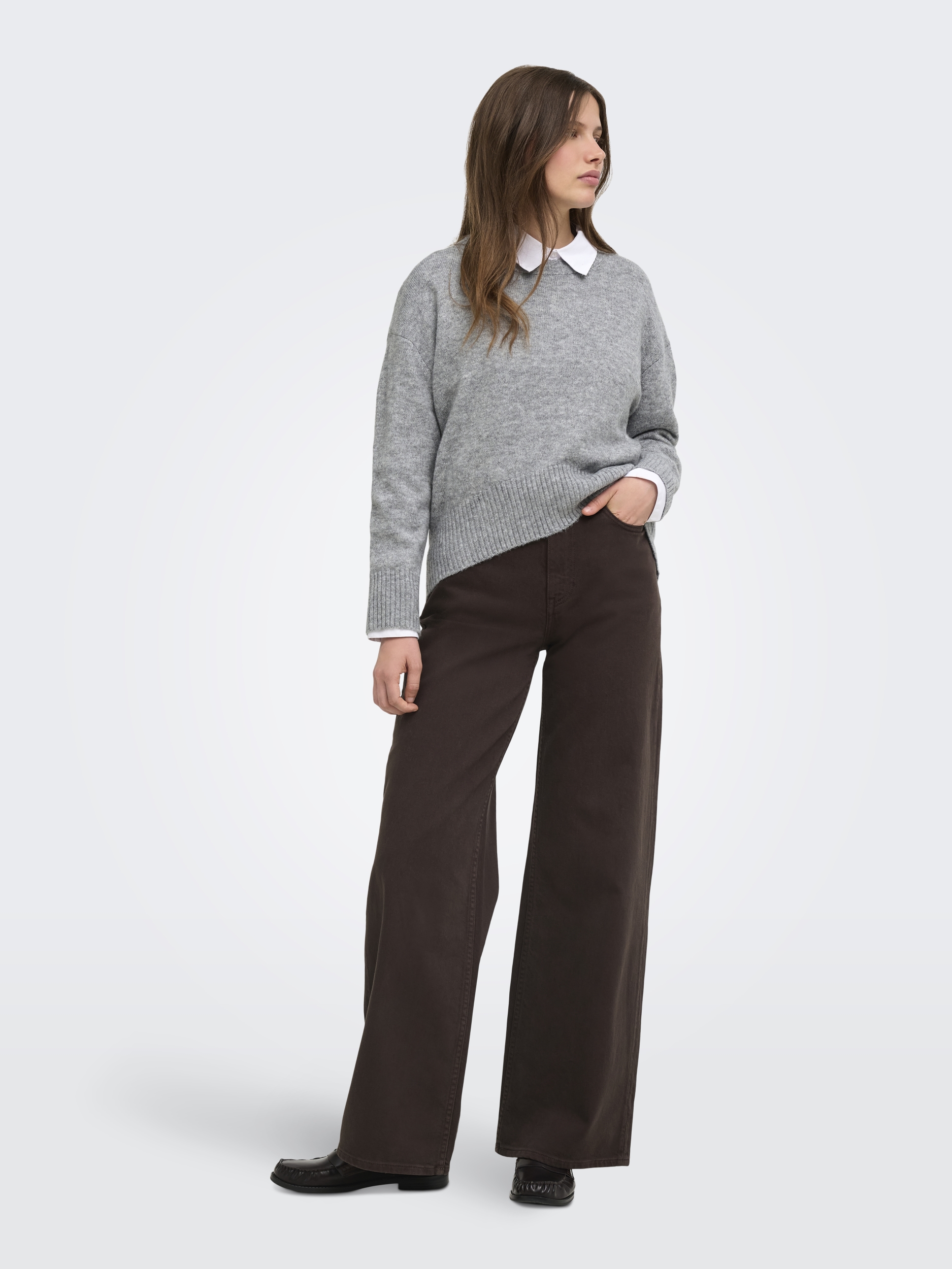 ONLALIVIA LS HIGH-LOW O-NECK NOOS KNT #6