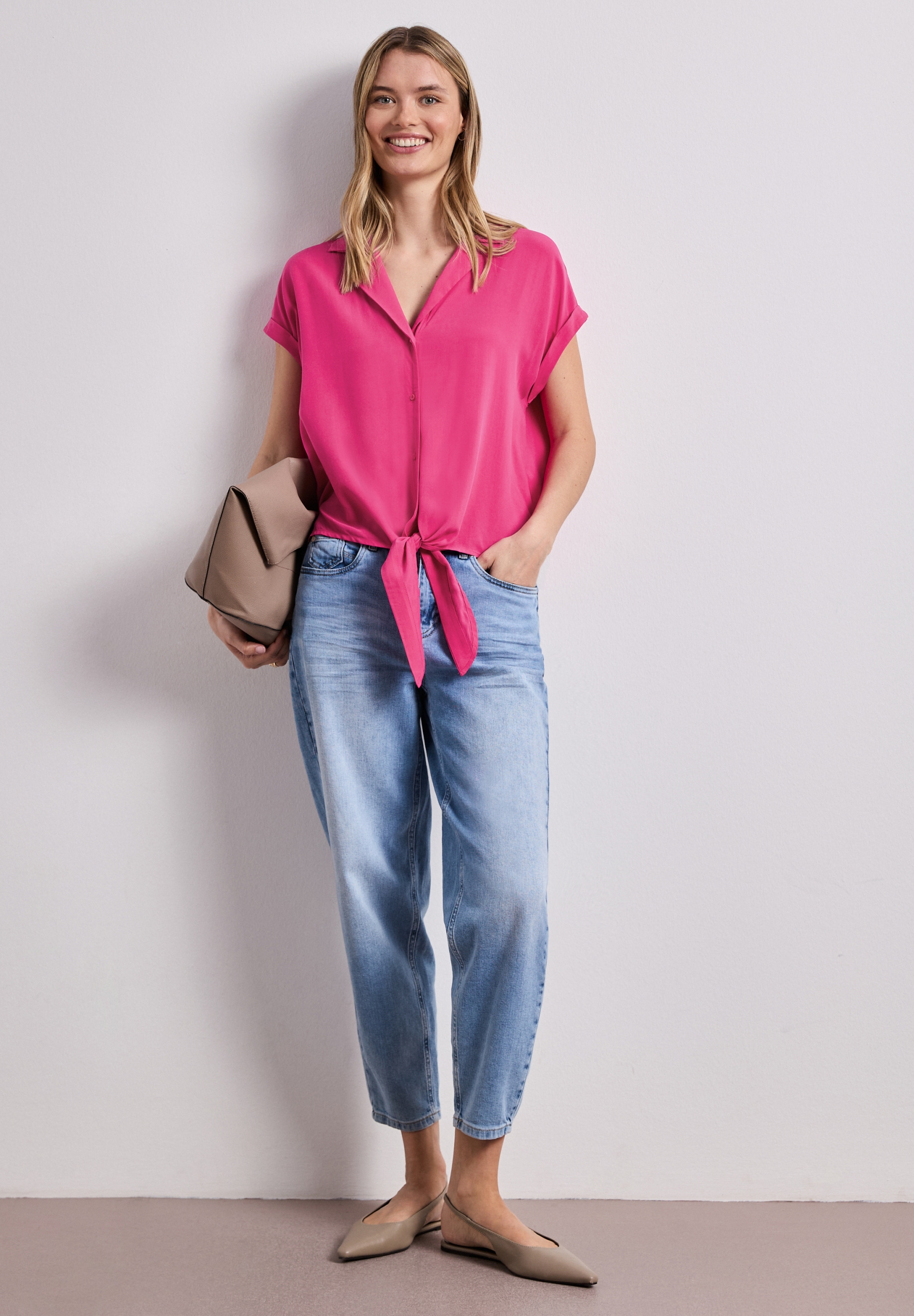 Buttoned blouse w bowling coll #3