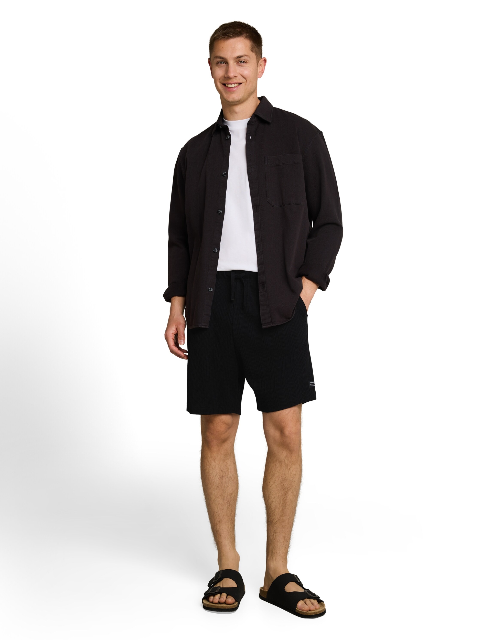 relaxed structured sweat short #6