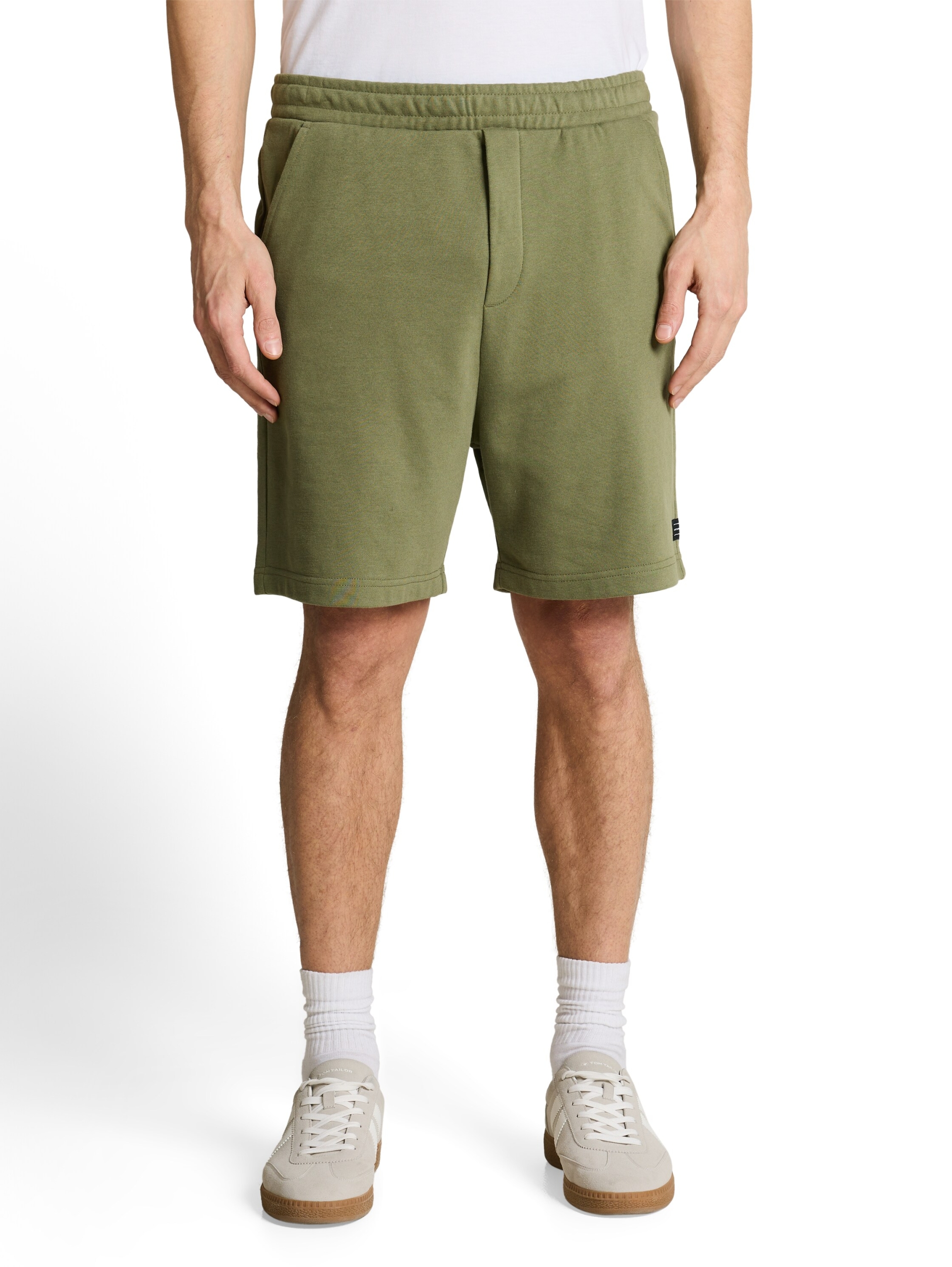relaxed solid sweat shorts #2