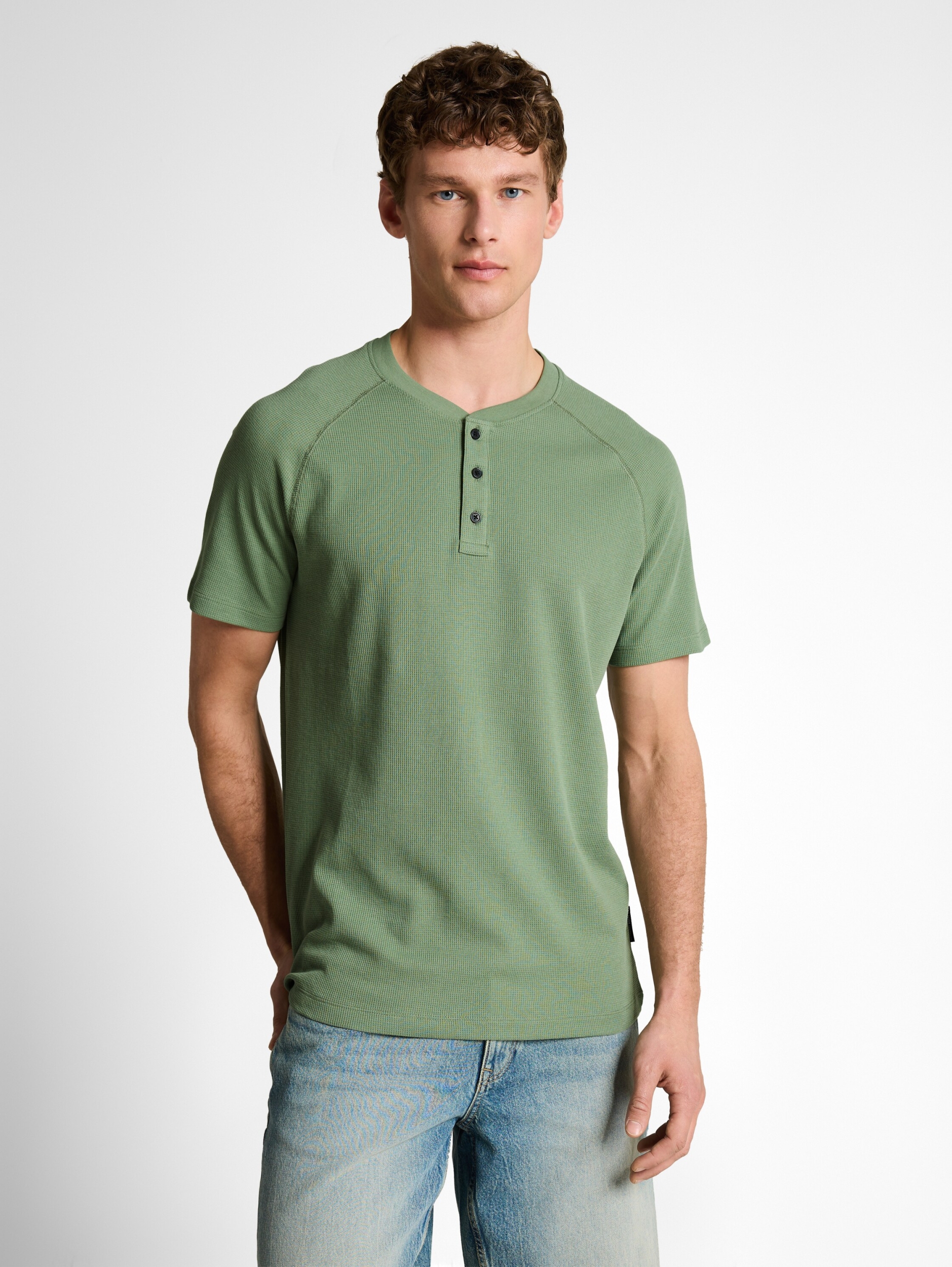 structured raglan henley #5