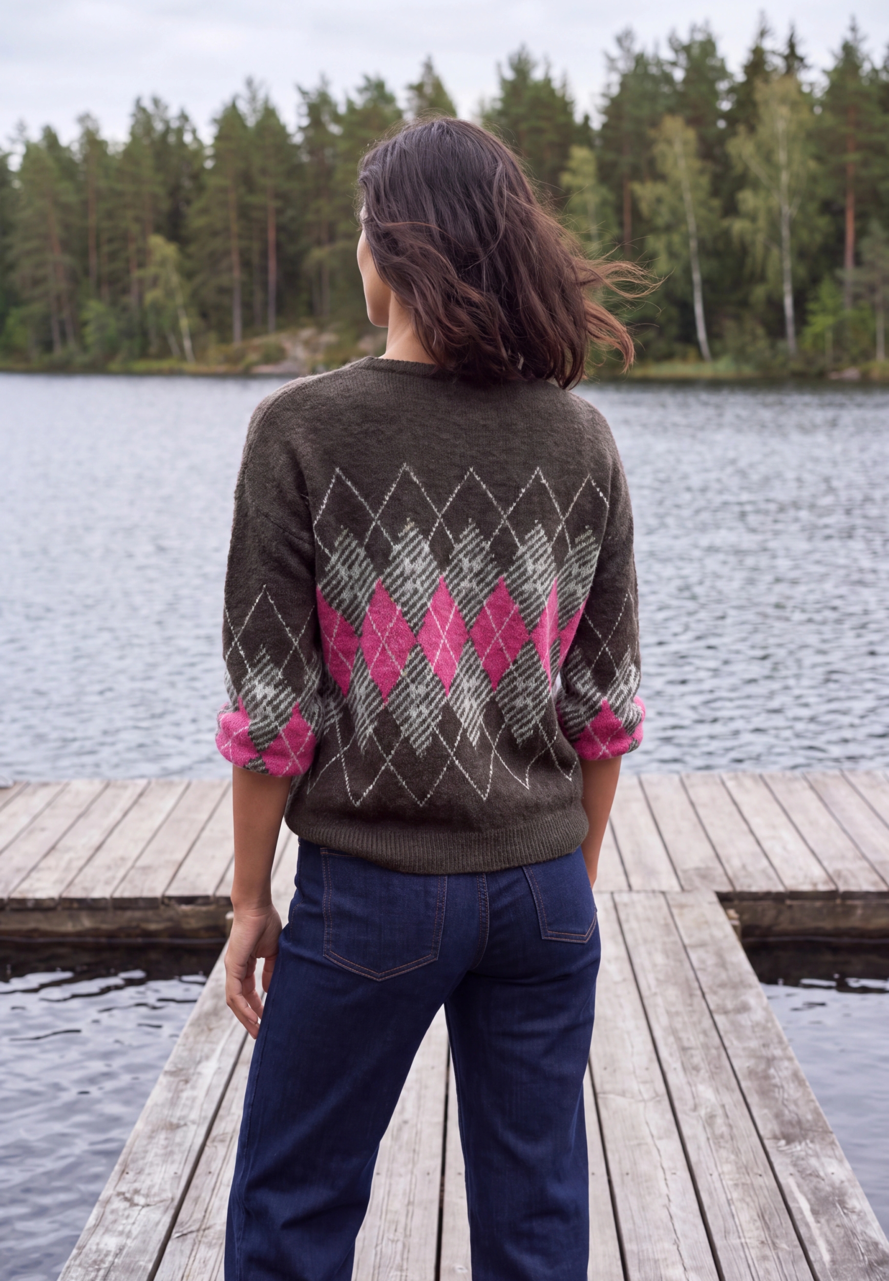 TOS Feather yarn AOP sweater #4