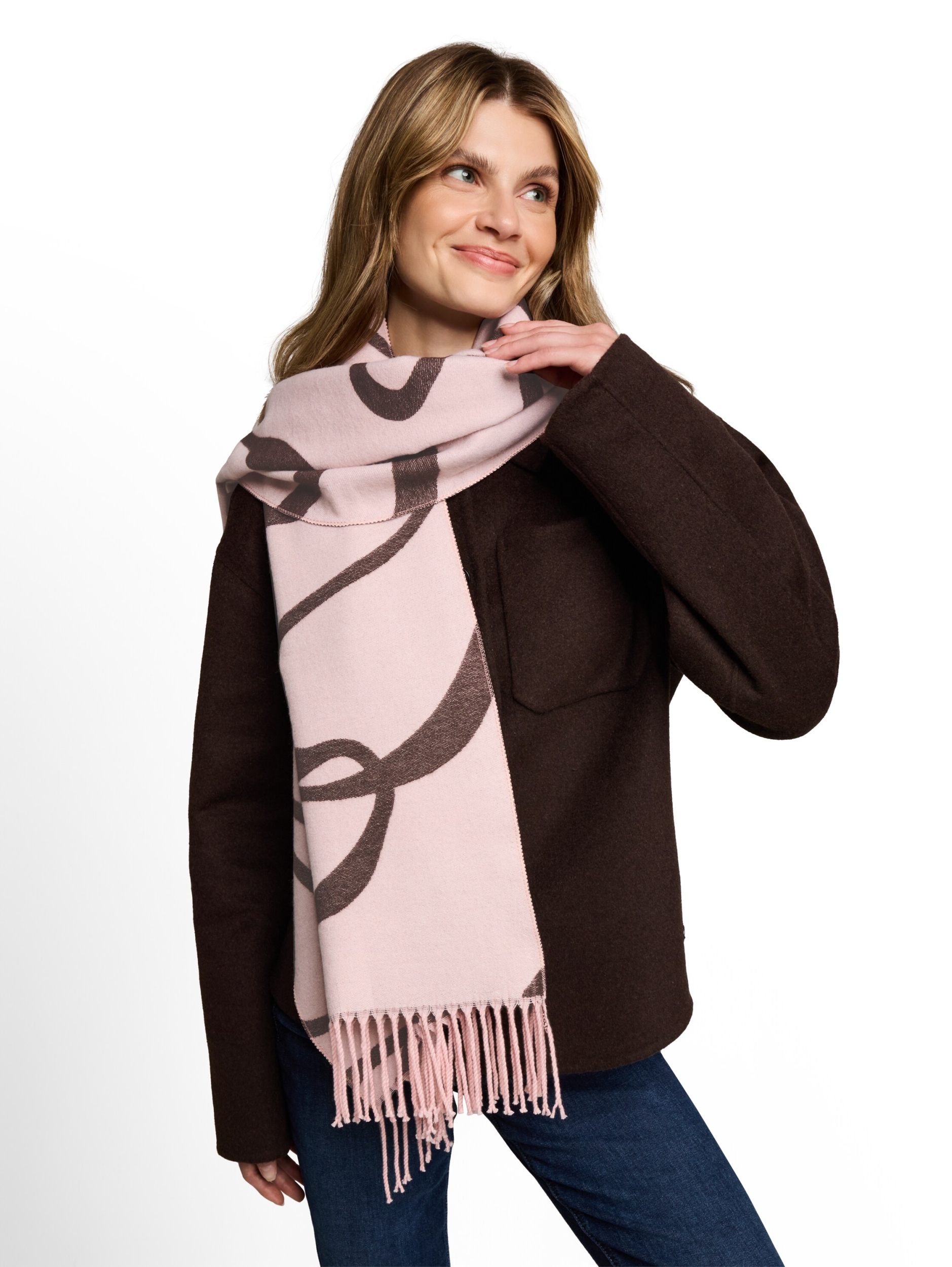 woven scarf with flowers #2