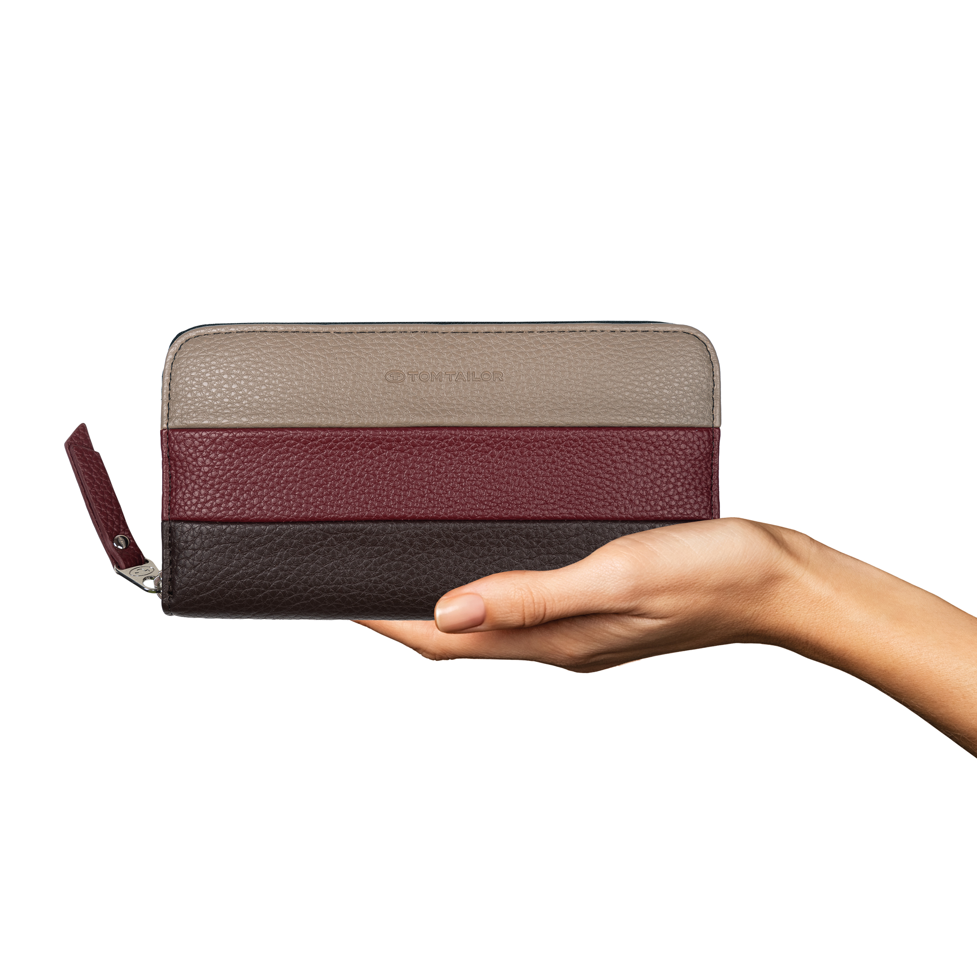 Ellen, Long zip wallet, dark brown #4