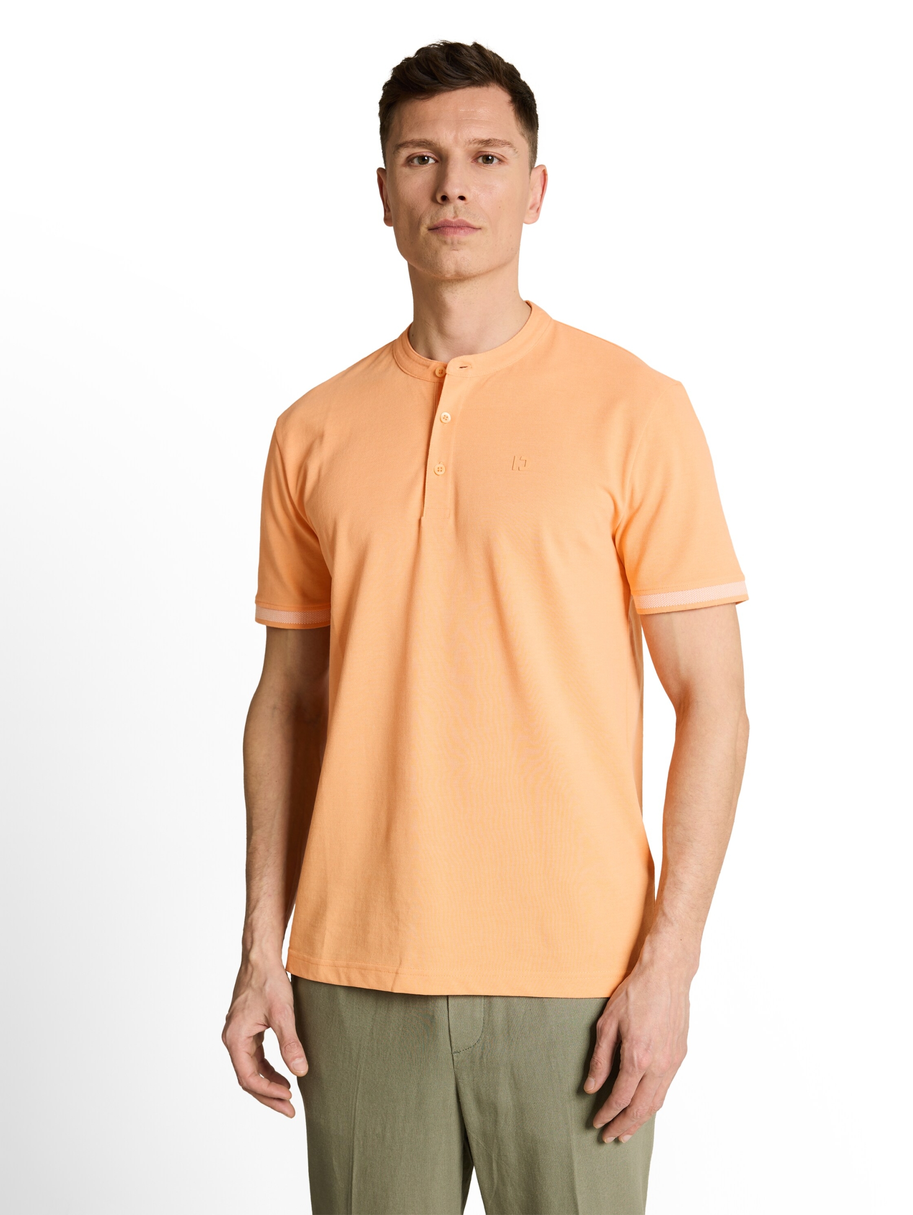 stand up collar two tone polo #5