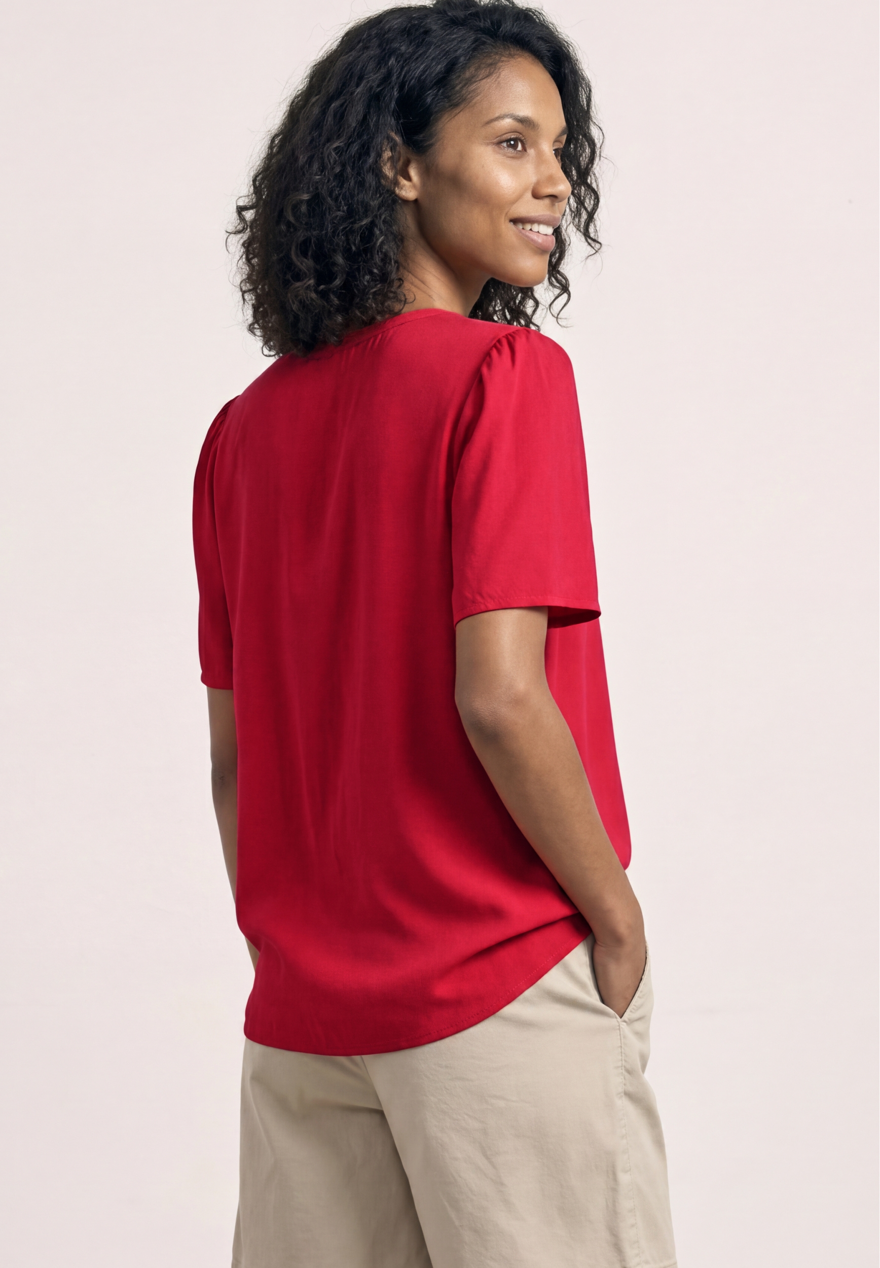 Buttoned splitneck blouse UNI #4