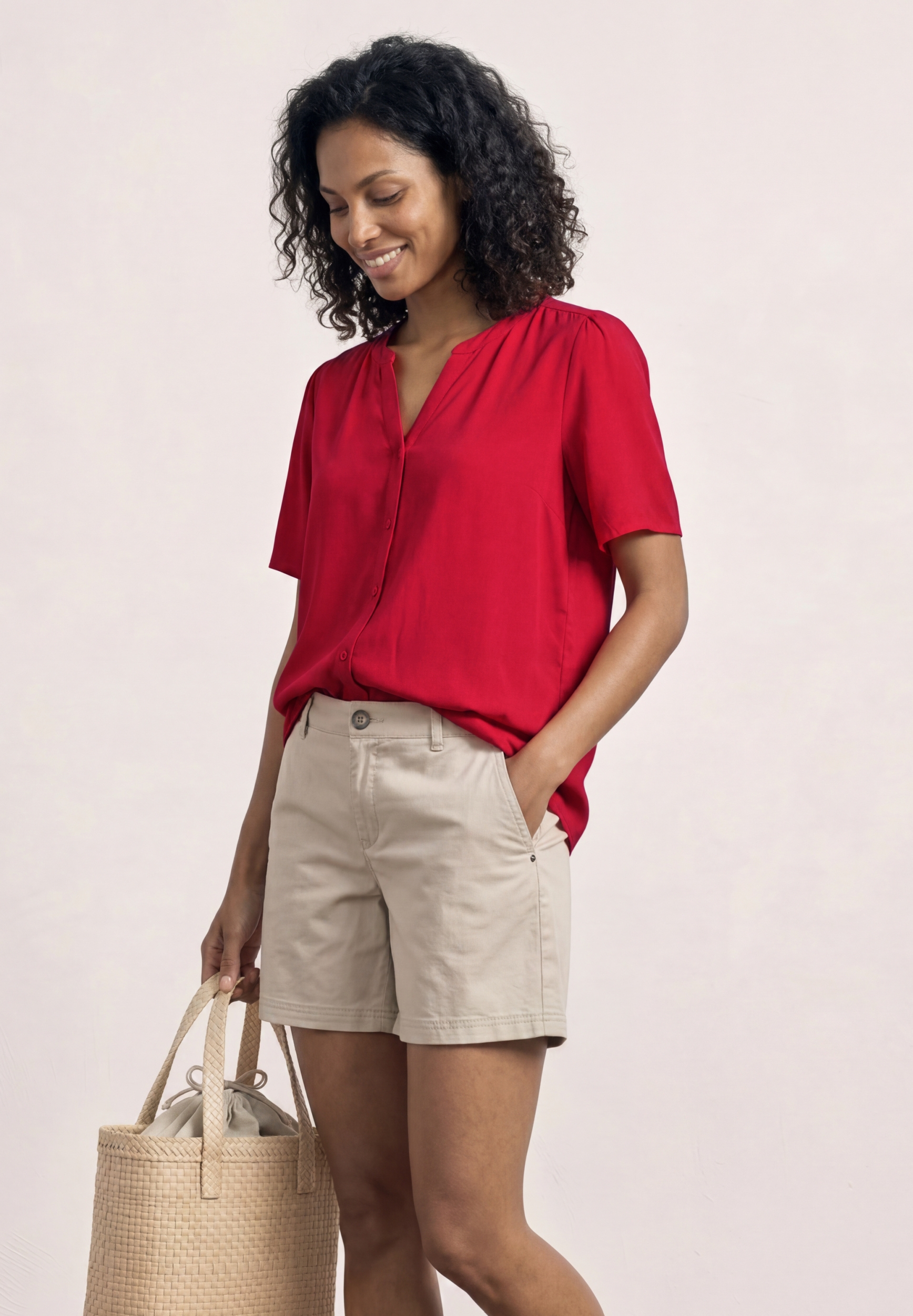 Buttoned splitneck blouse UNI #3