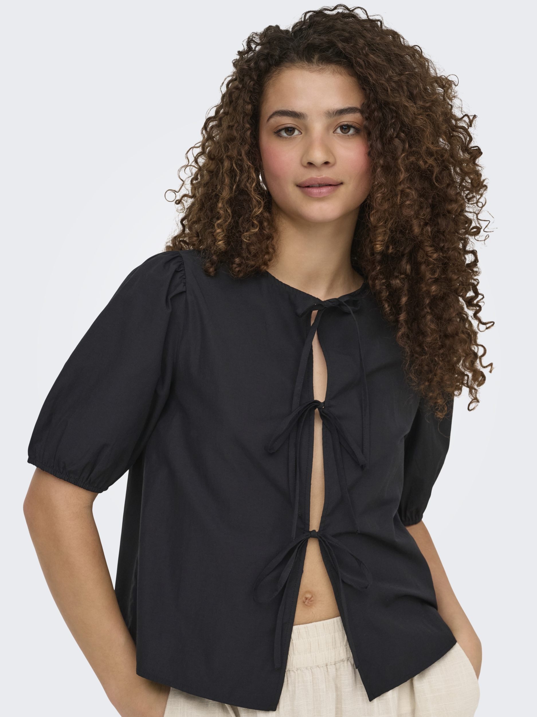 ONLJENNA S/S TIE TWOWAY TOP WVN NOOS #4