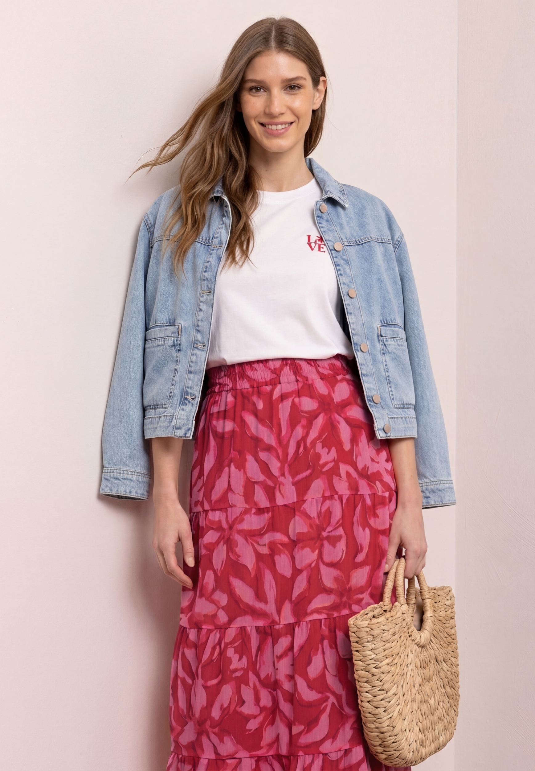Maxi Volant Chiffon skirt_AOP #6