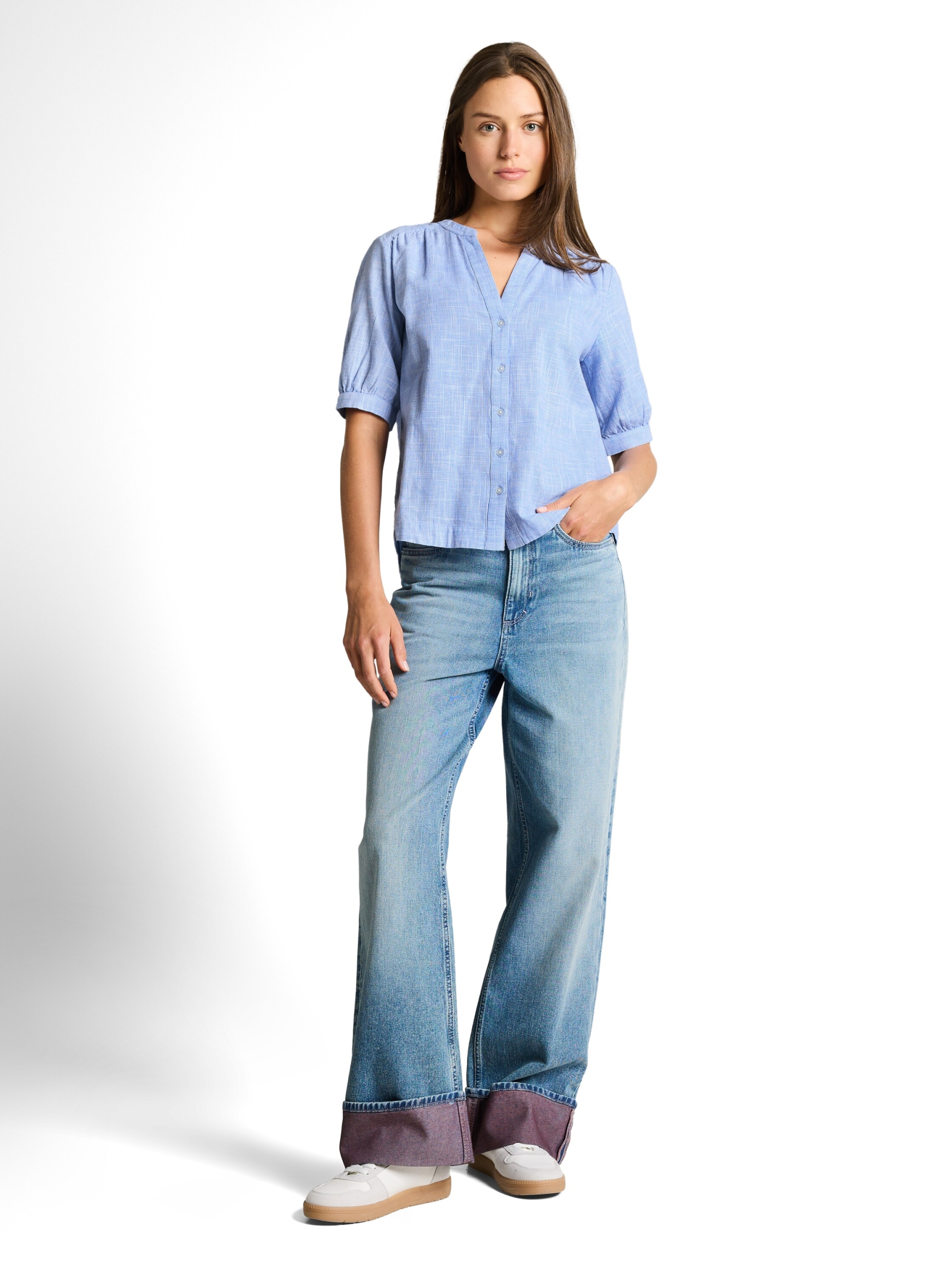 blouse shortsleeves slub struc #3