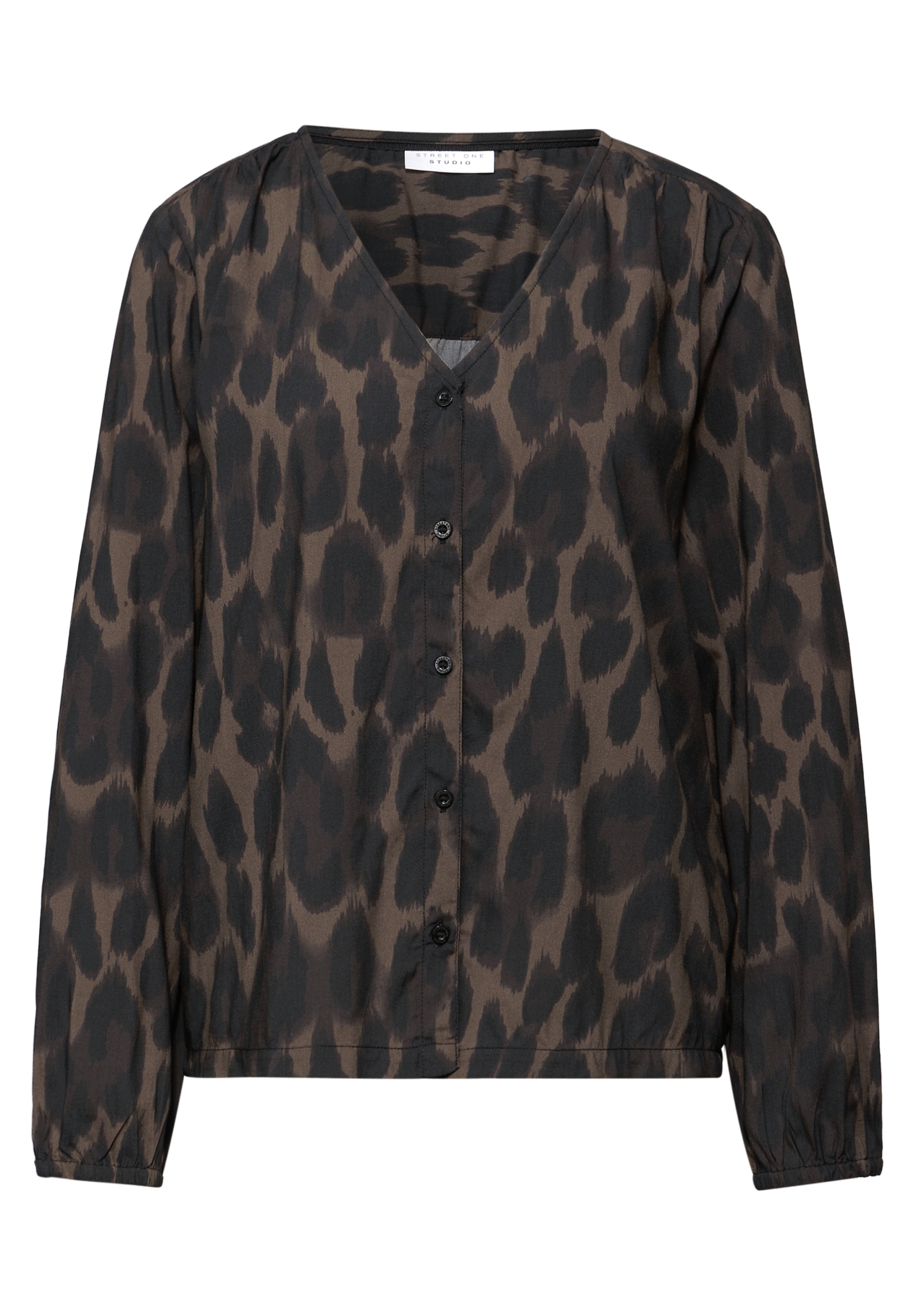 LTD QR Buttoned V-neck blouse #1