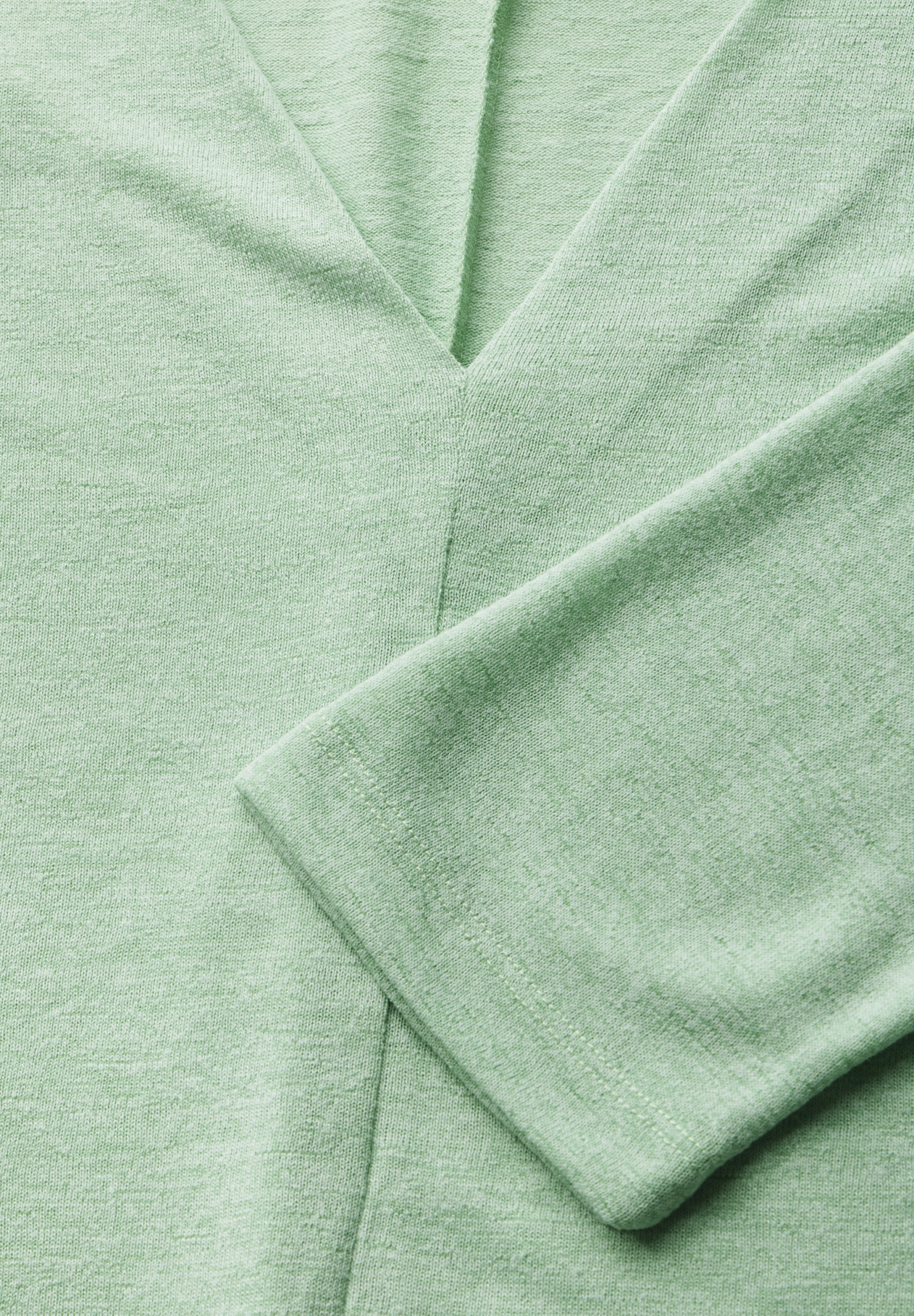 linen look v-neck shirt #2