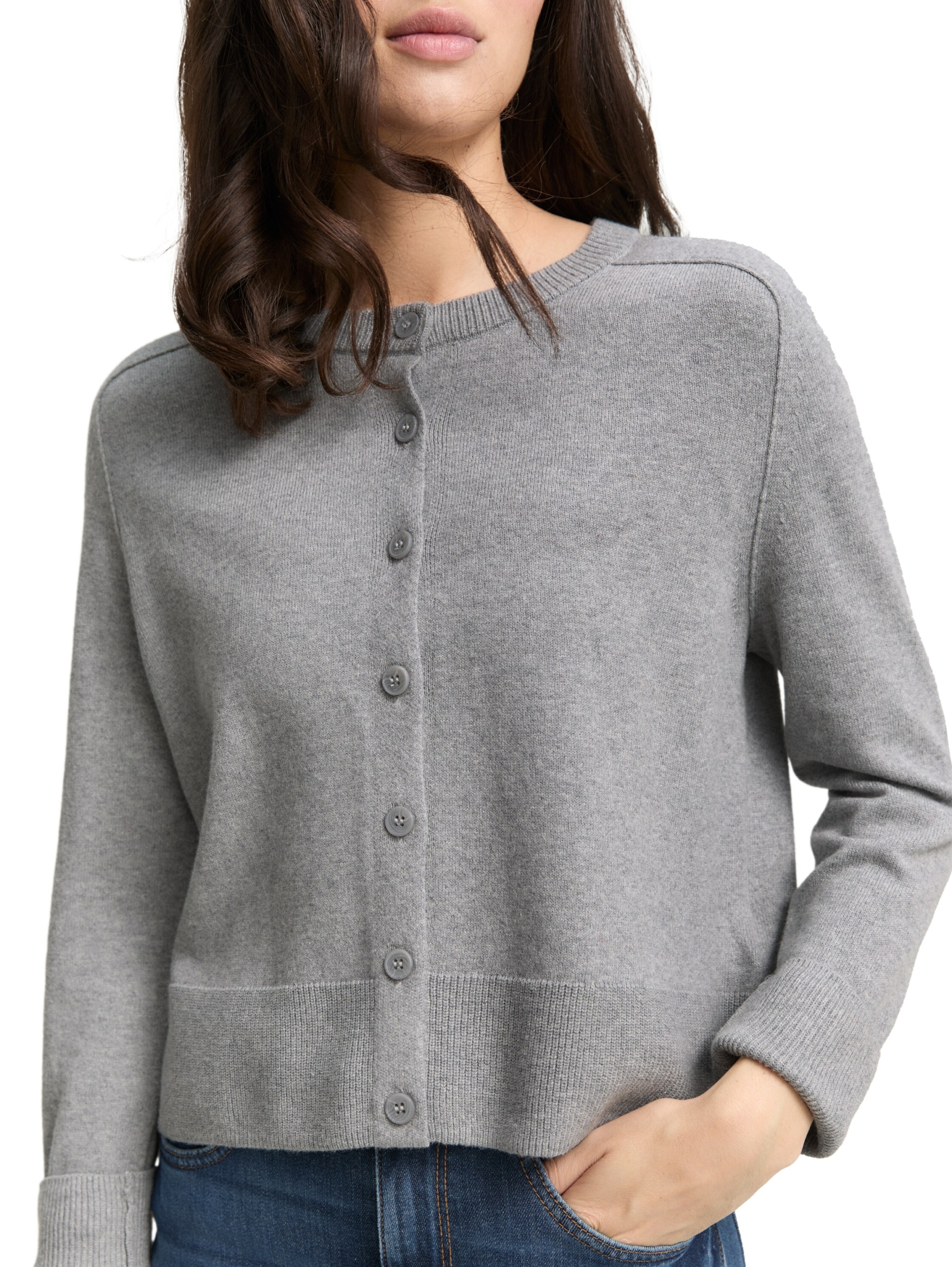 knit cardigan with saddle shou #6