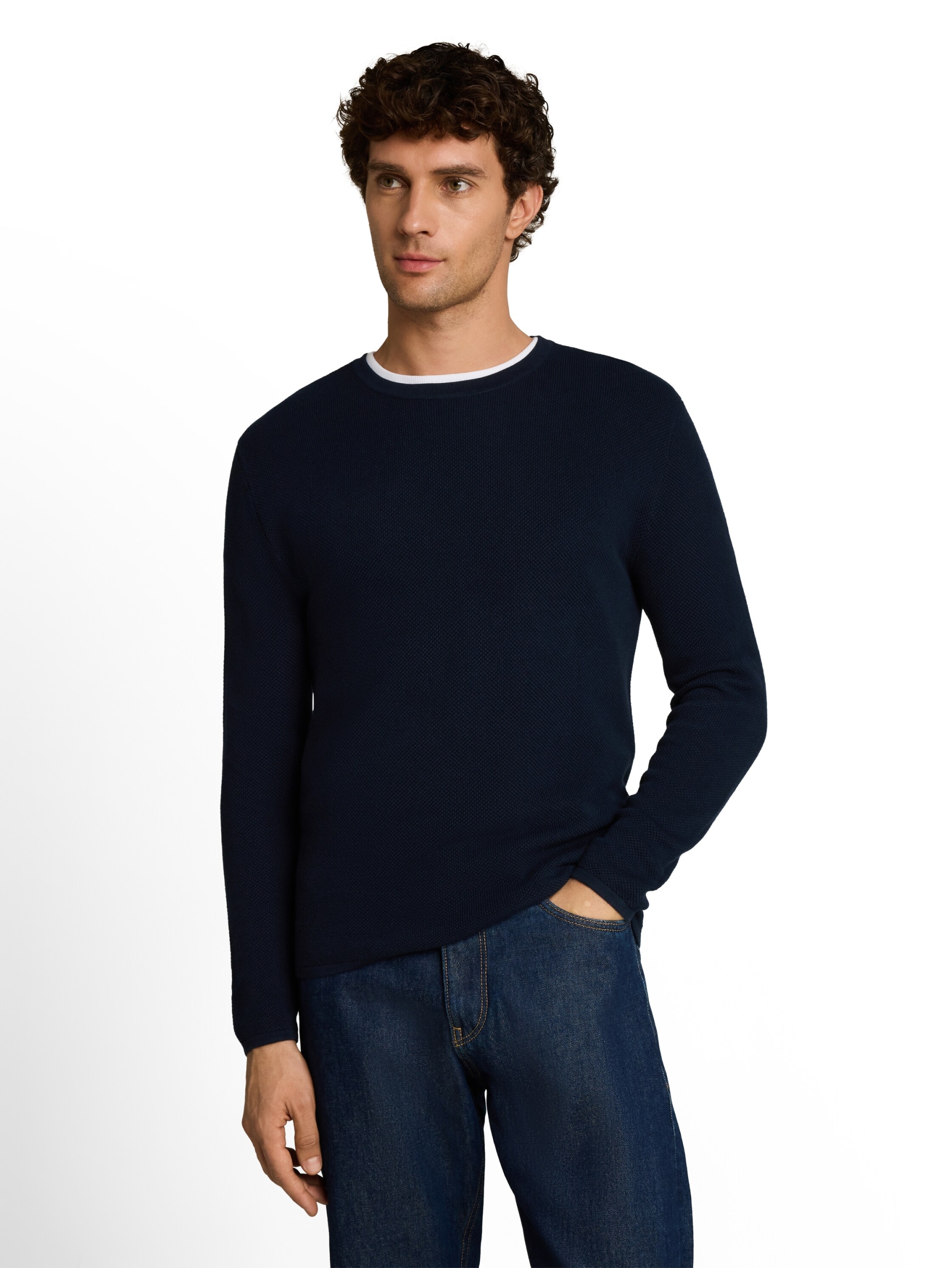 basic structred crew neck knit #5
