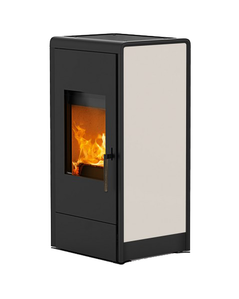 RIKA-Kaminofen COOK, Dekor weiß, Korp. schwarz #1
