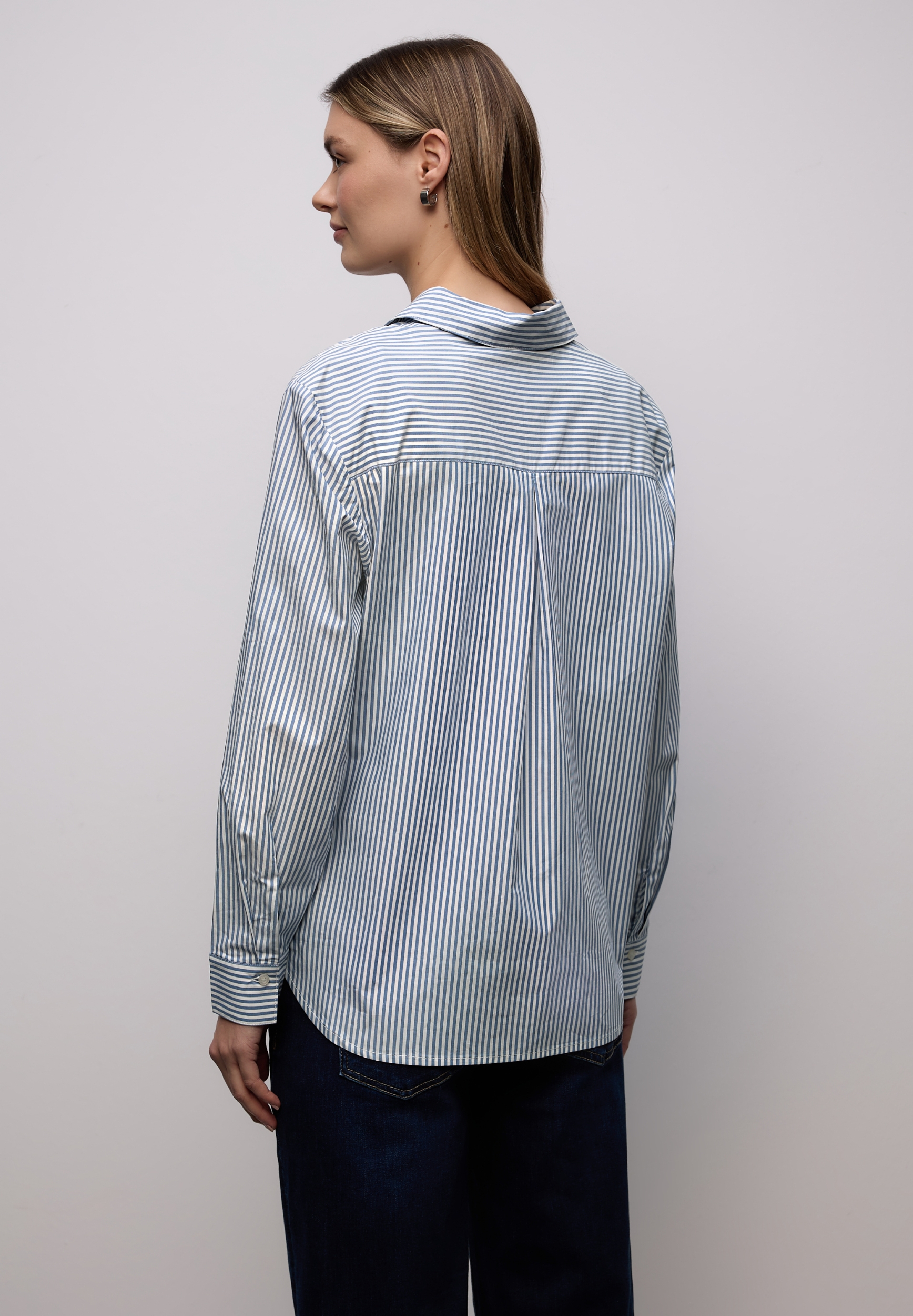 Striped shirtcollar blouse w p #4