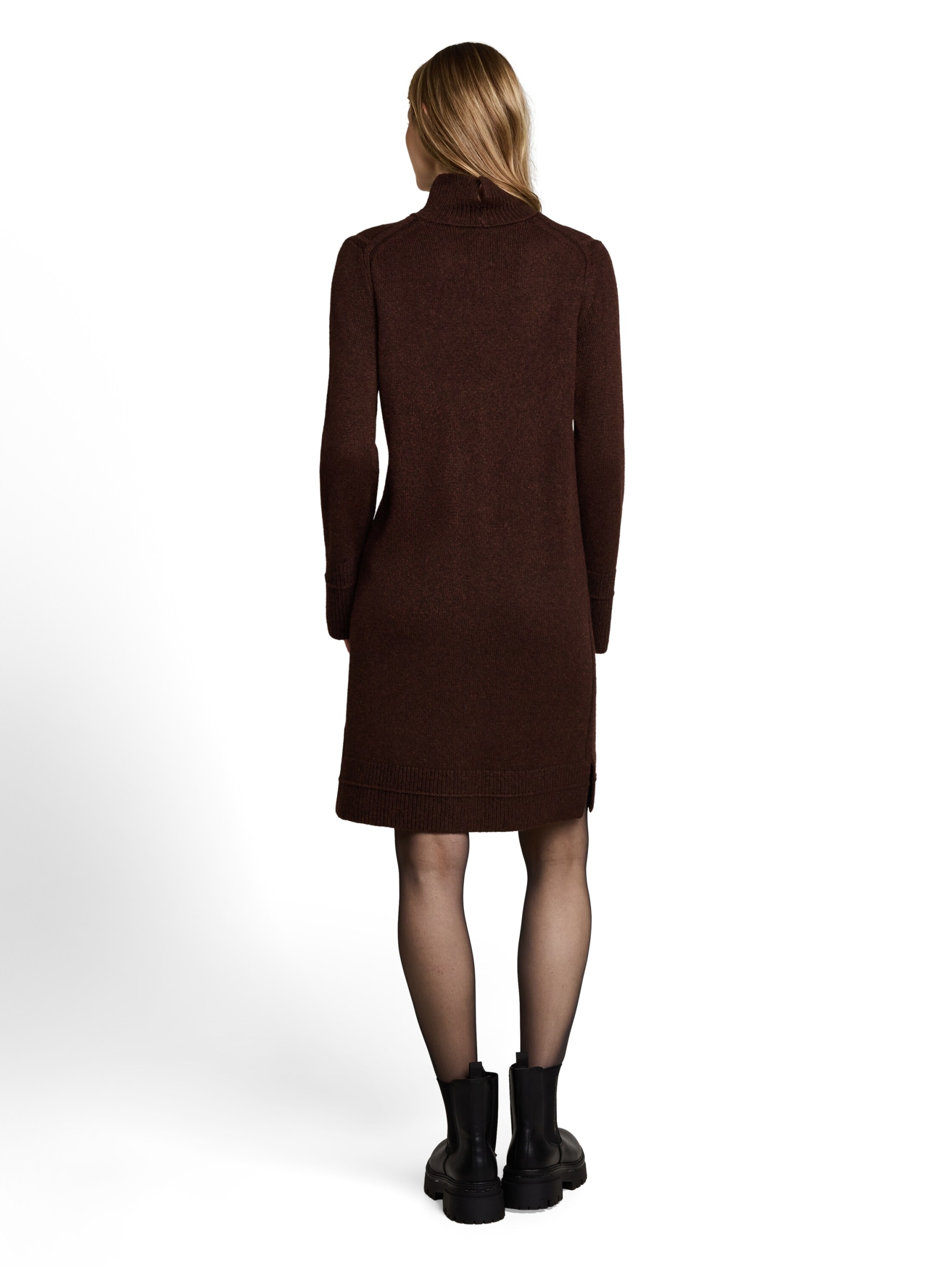 knit cosy dress with mockneck #4