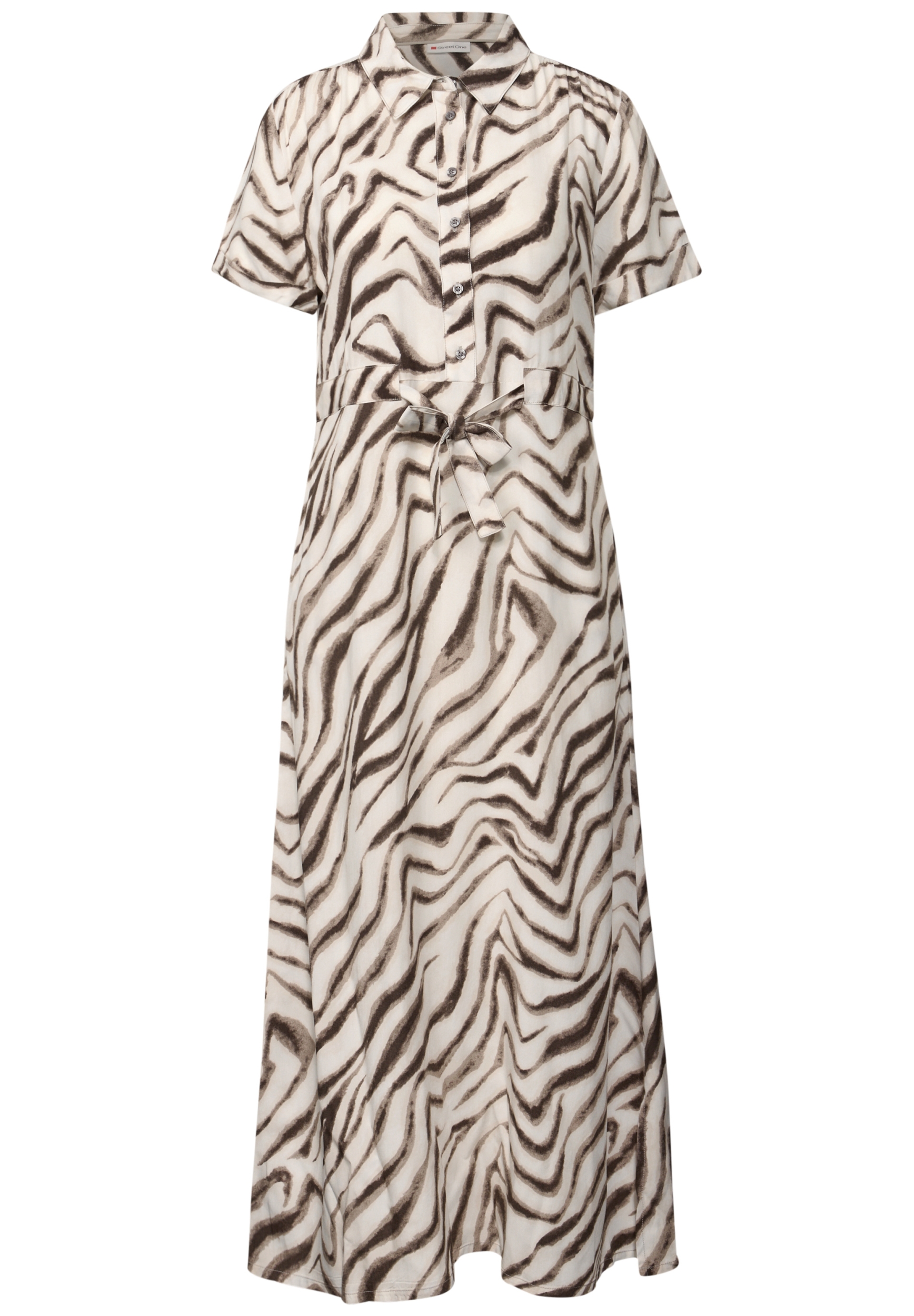 Maxi Viscose Shirt Dress_AOP #1