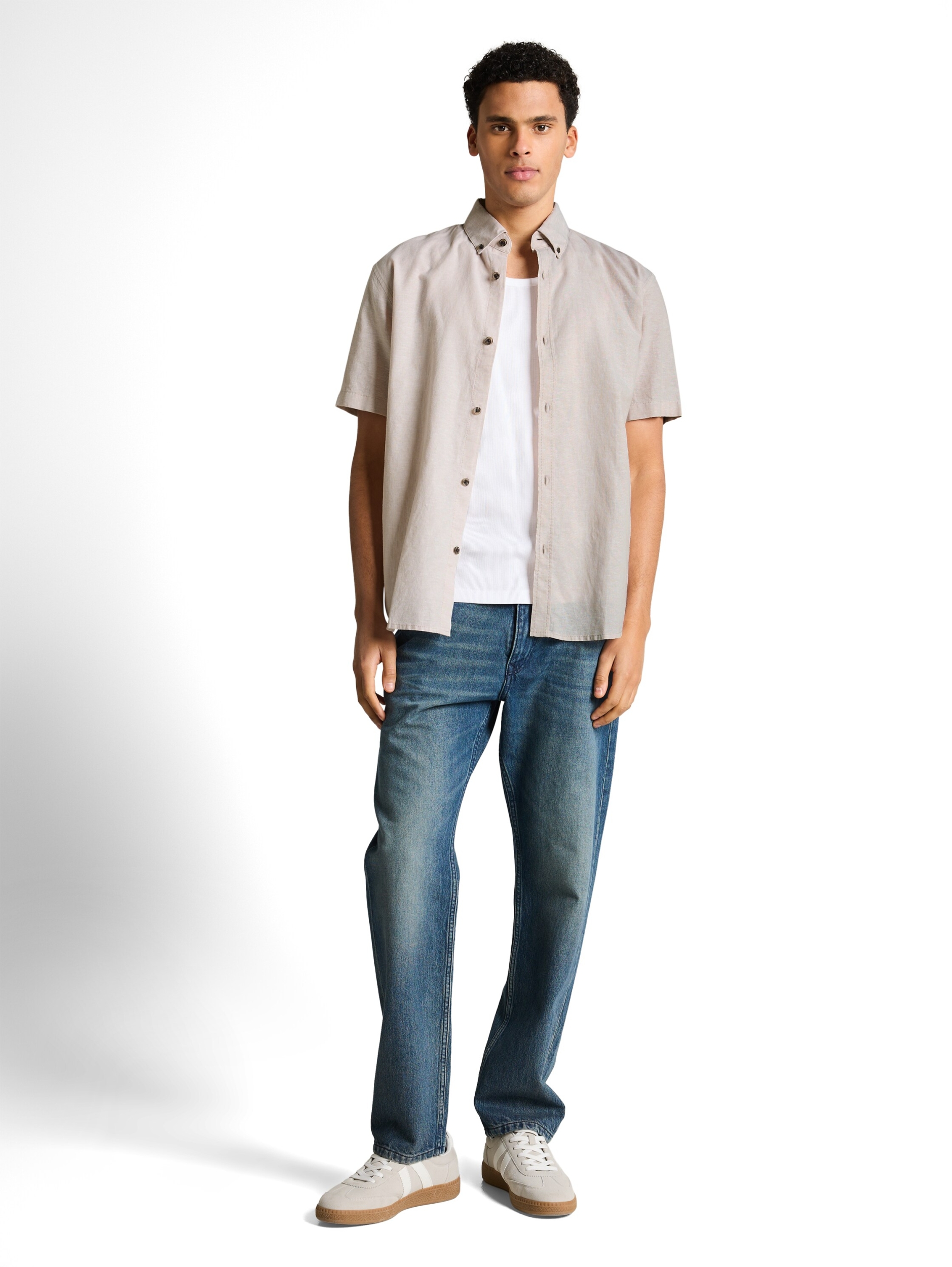 relaxed cotton linen shirt #3