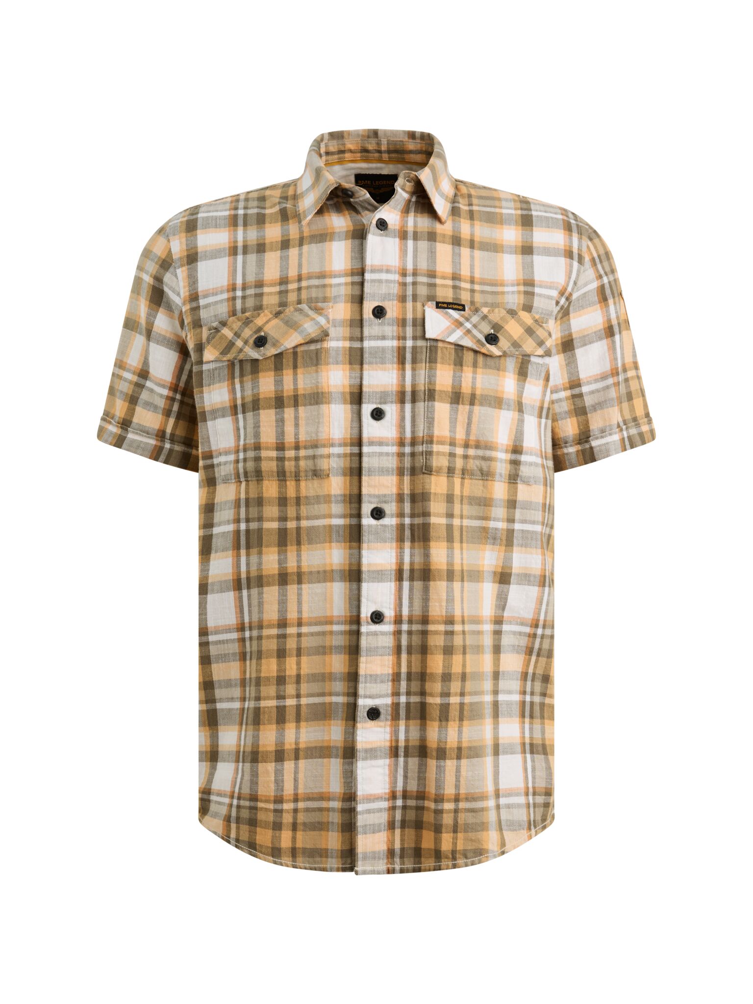 Short Sleeve Shirt Slub Check #1