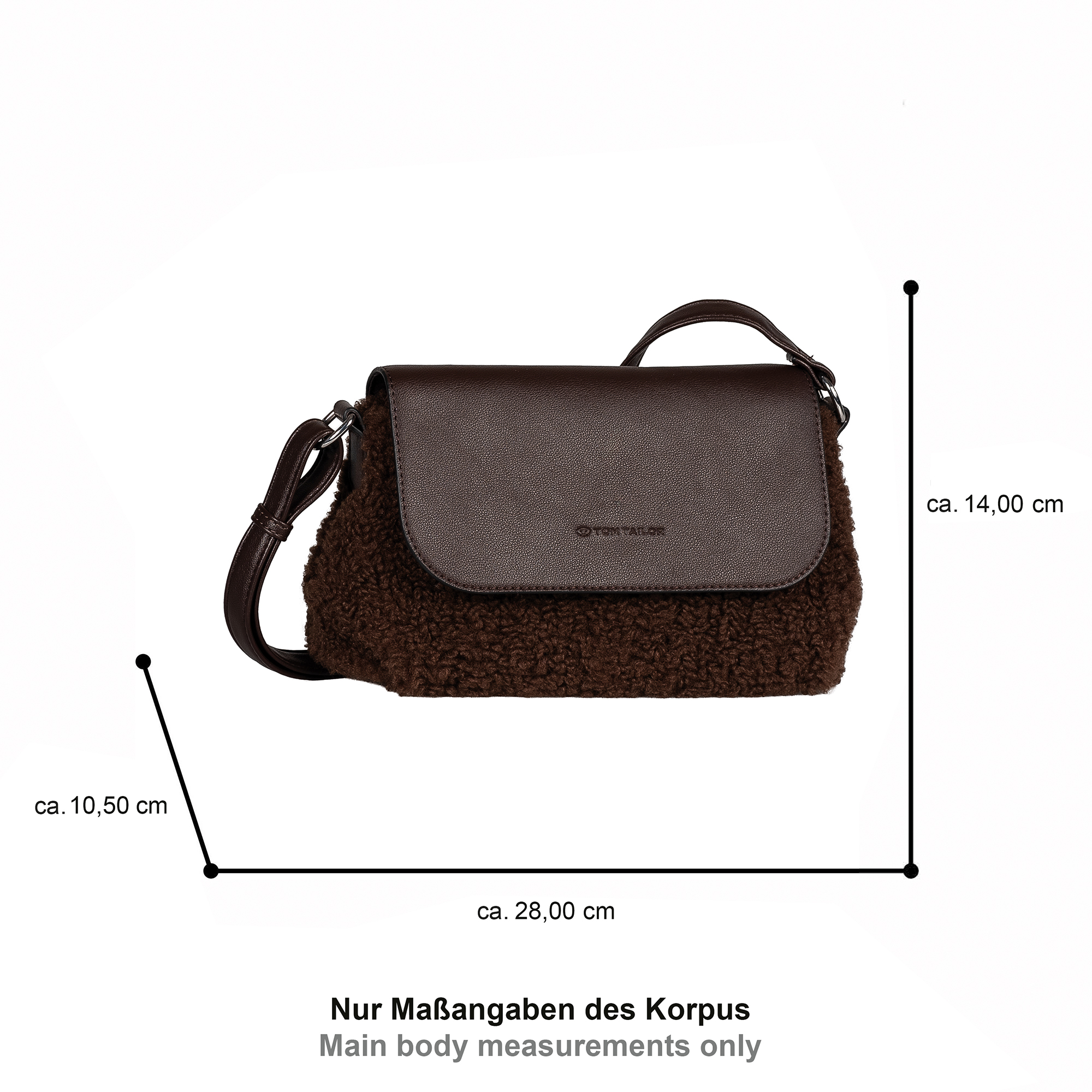 Zelina, Flap bag S no zip, dark brown #5
