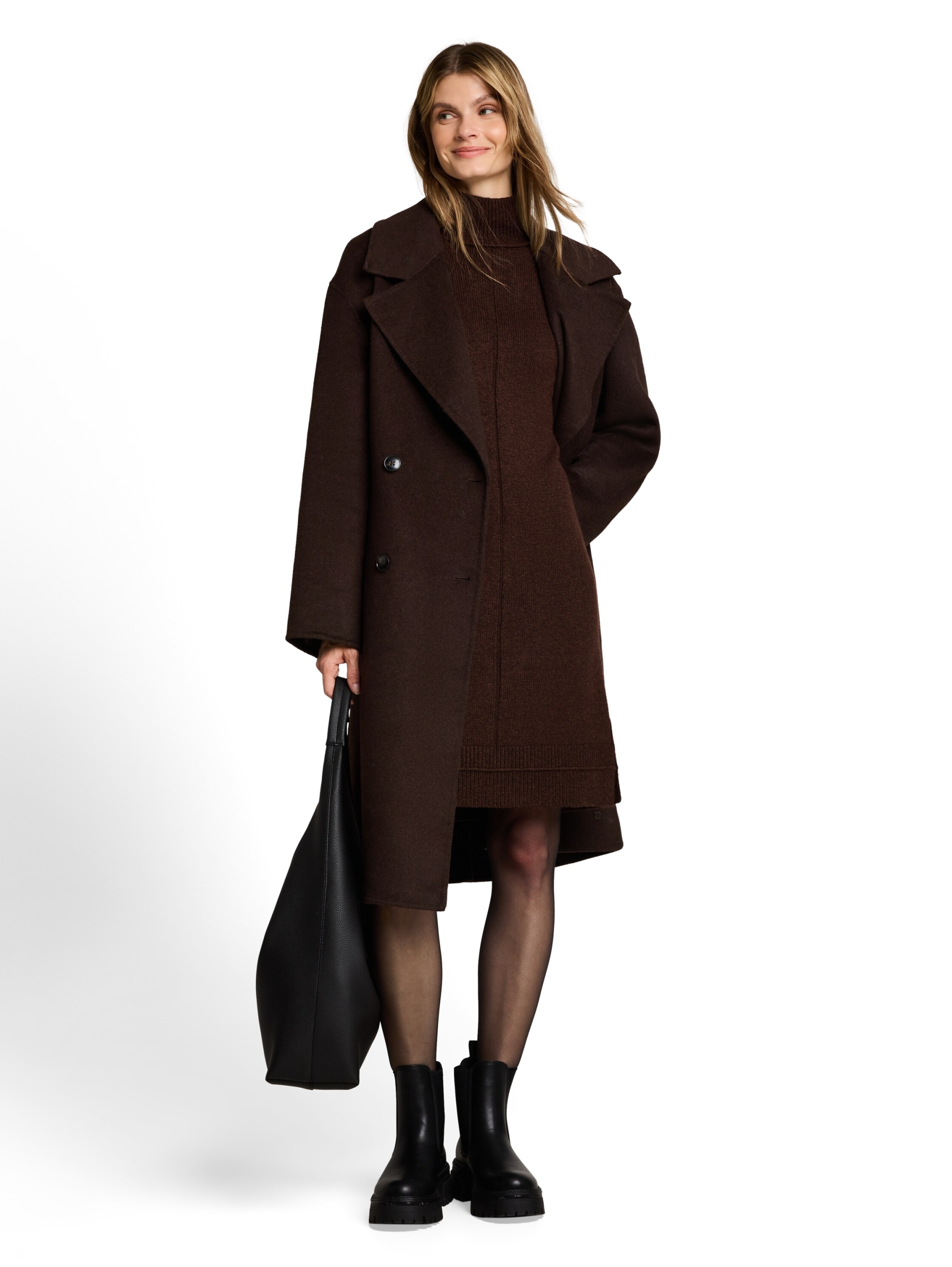 knit cosy dress with mockneck #3