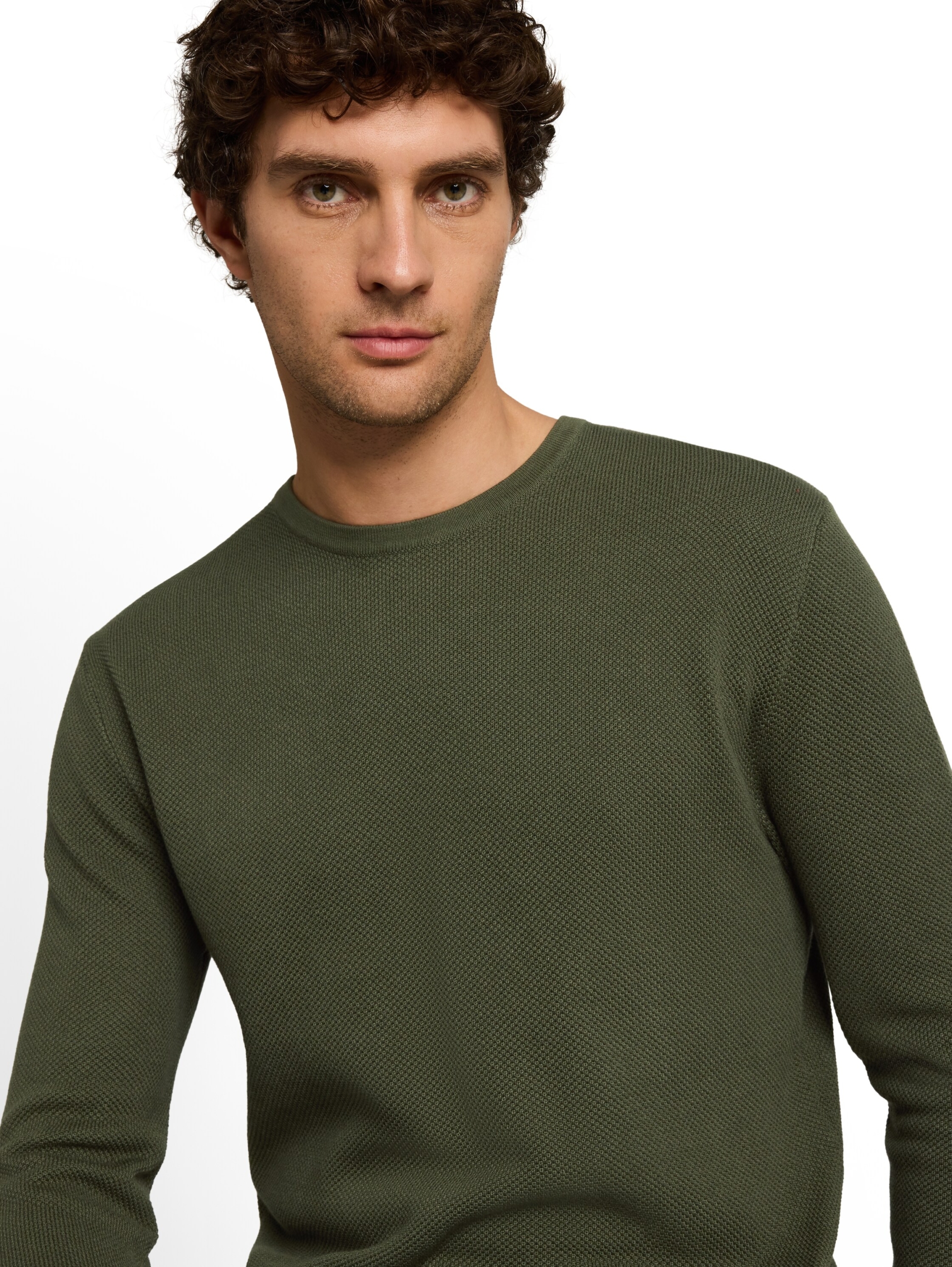 basic structred crew neck knit #6