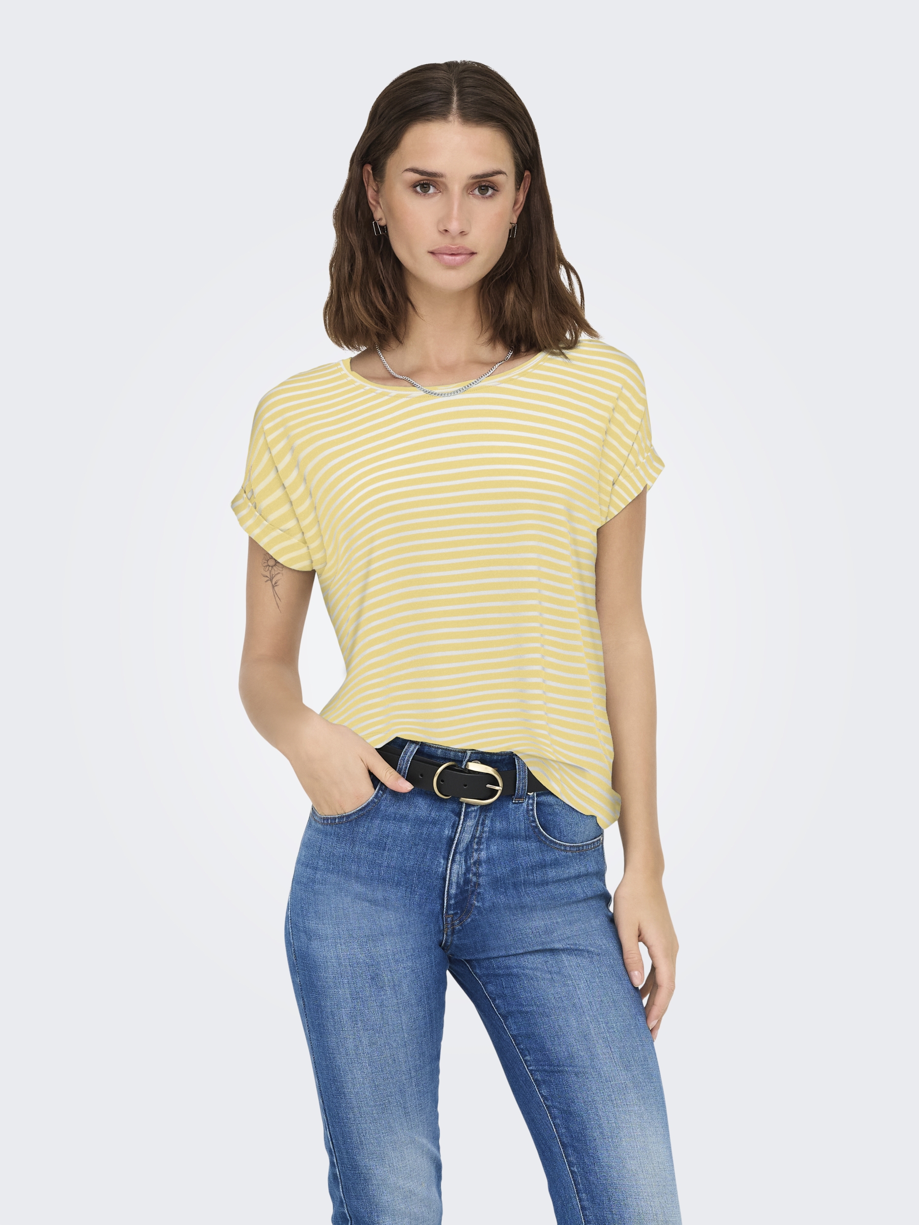 ONLMOSTER STRIPE S/S O-NECK TOP JRS NOOS #4