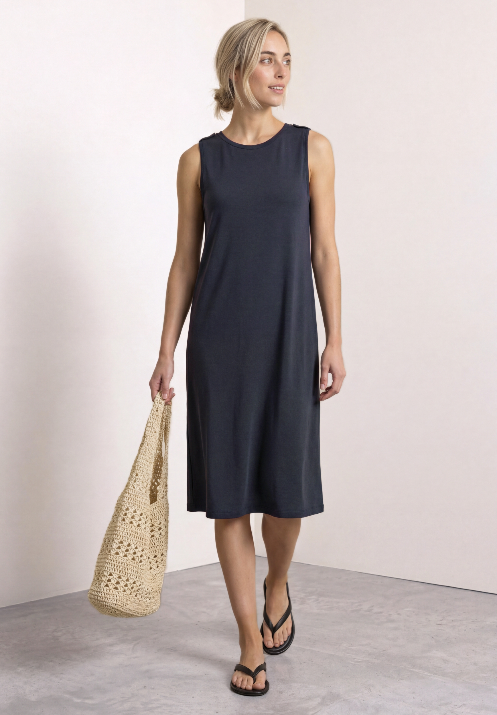 Sleeveless Jersey Dress w. sho #3