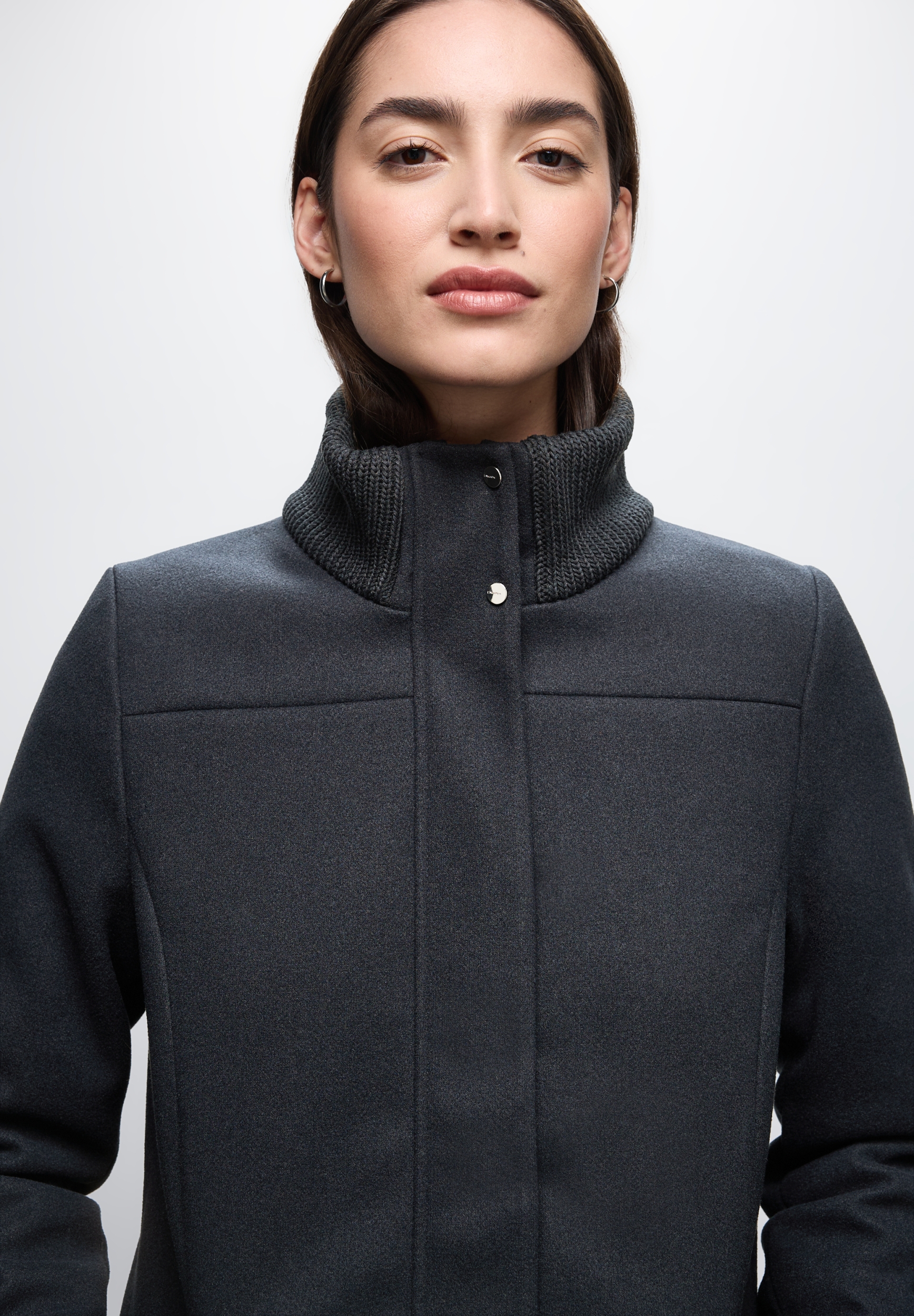 LTD QR Coat w. Knit Details #6