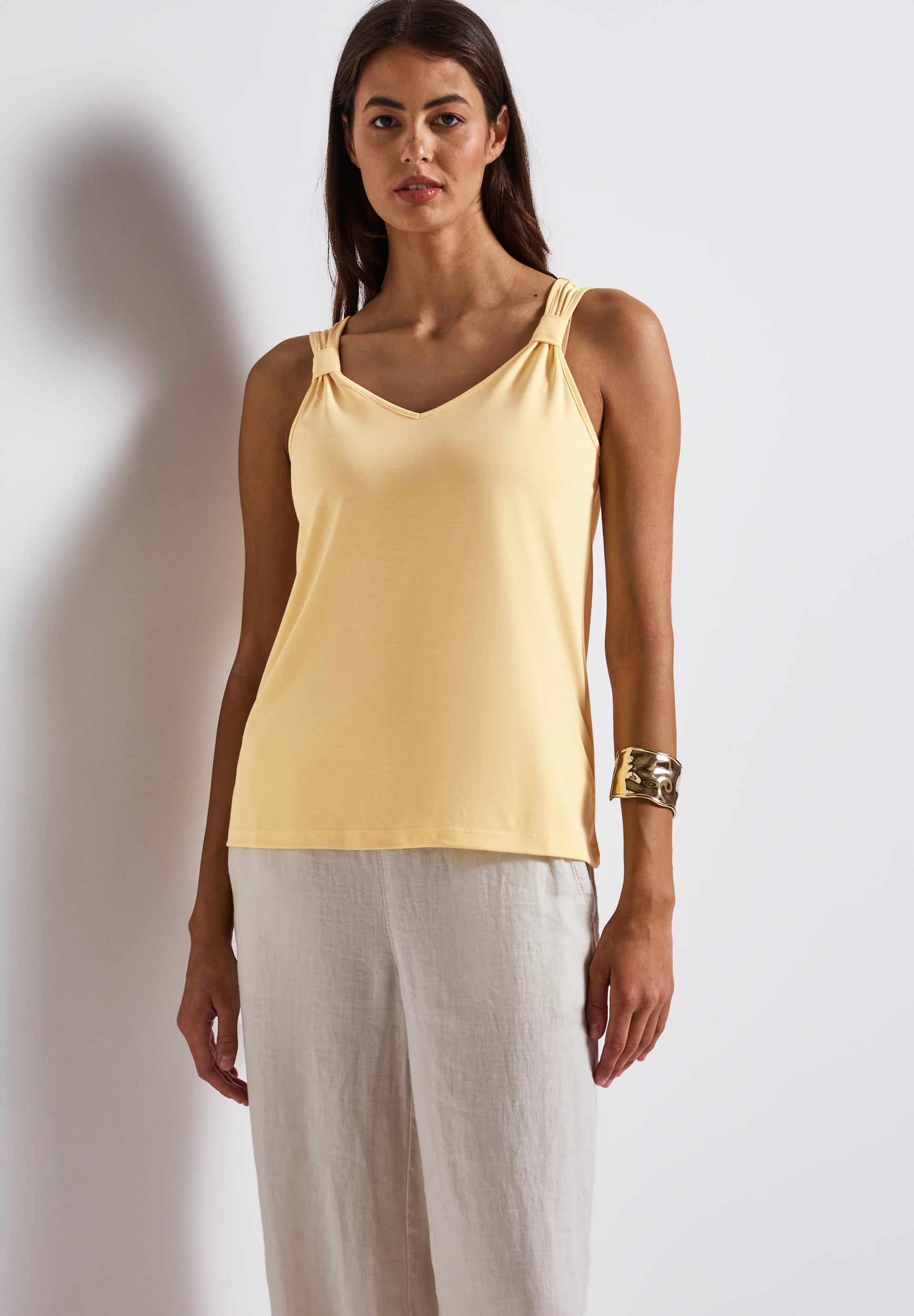 silk look top w.knot detail #6