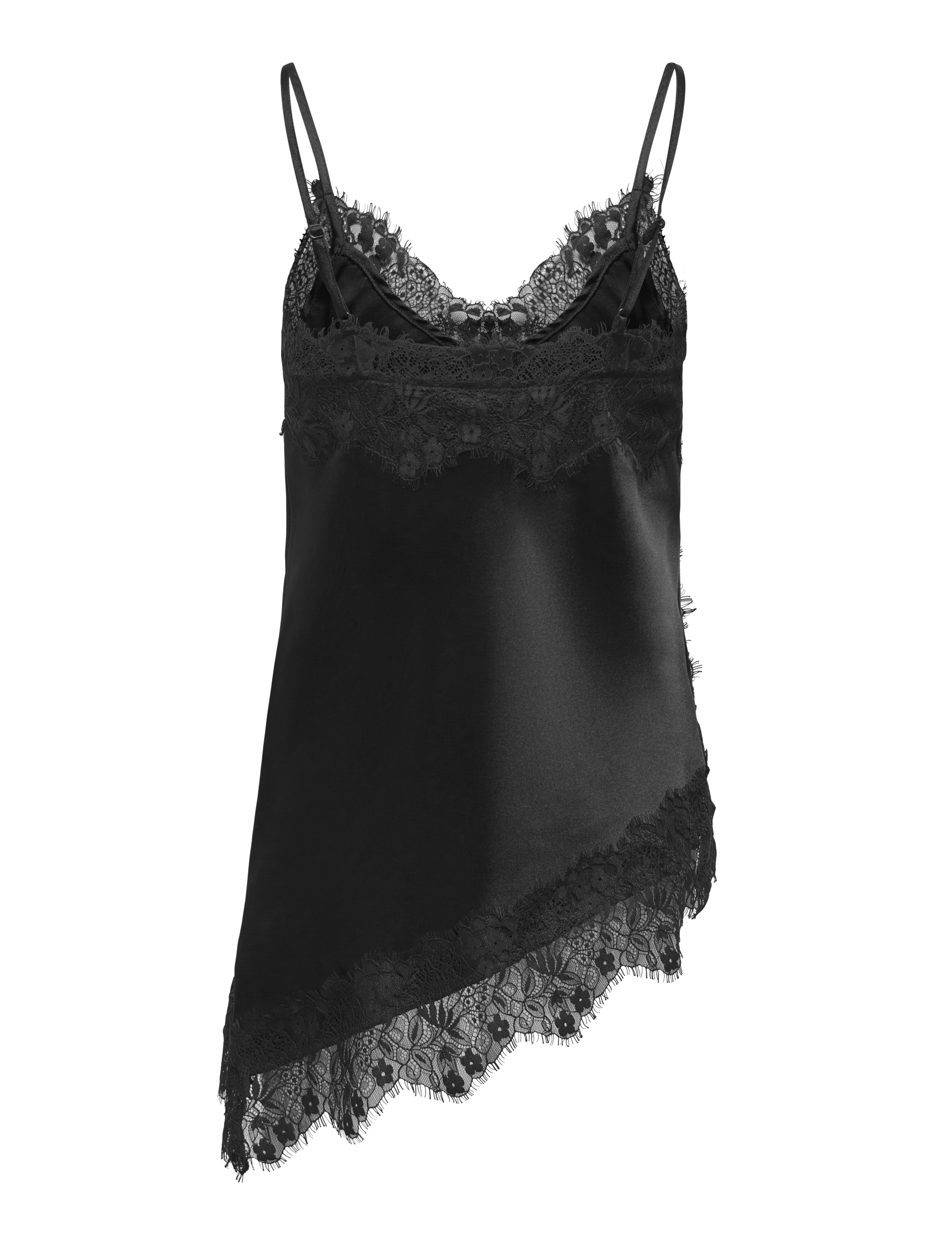 ONLINDONA STRAP SATIN LACE TOP WVN #2
