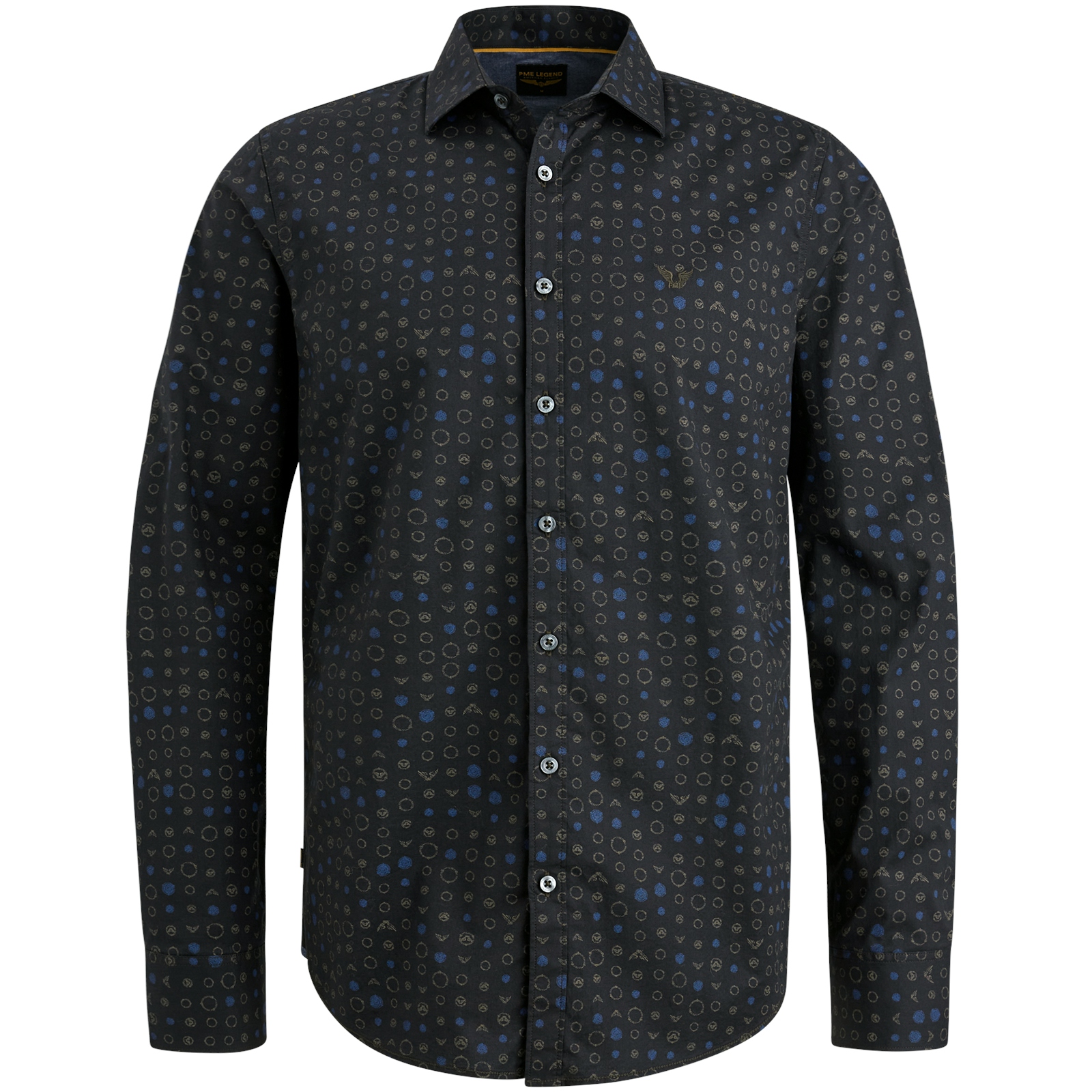 Long Sleeve Shirt Print on Poplin Stretch #1