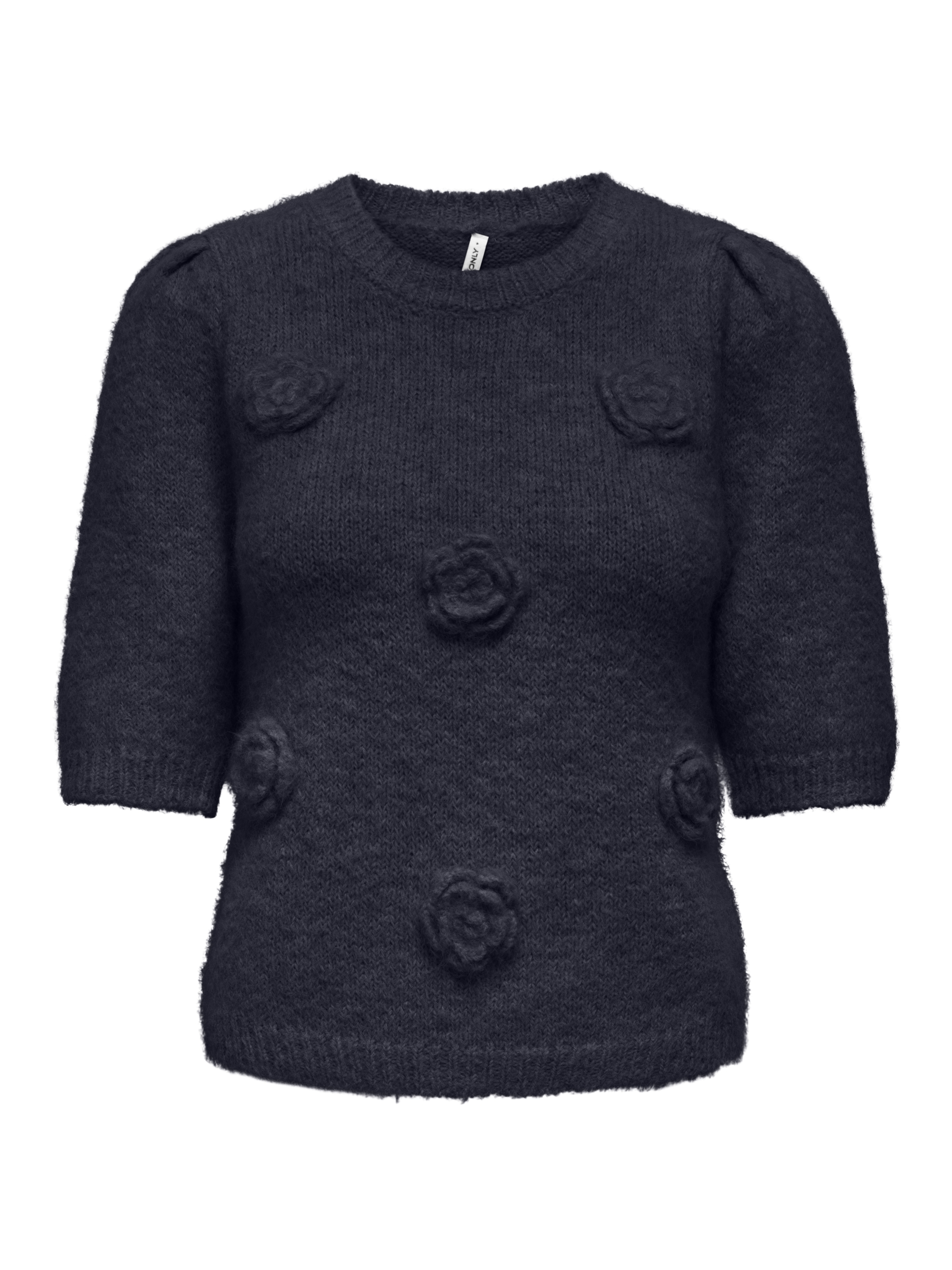 ONLZAGGIE SS FLOWER O-NECK CC KNT #1