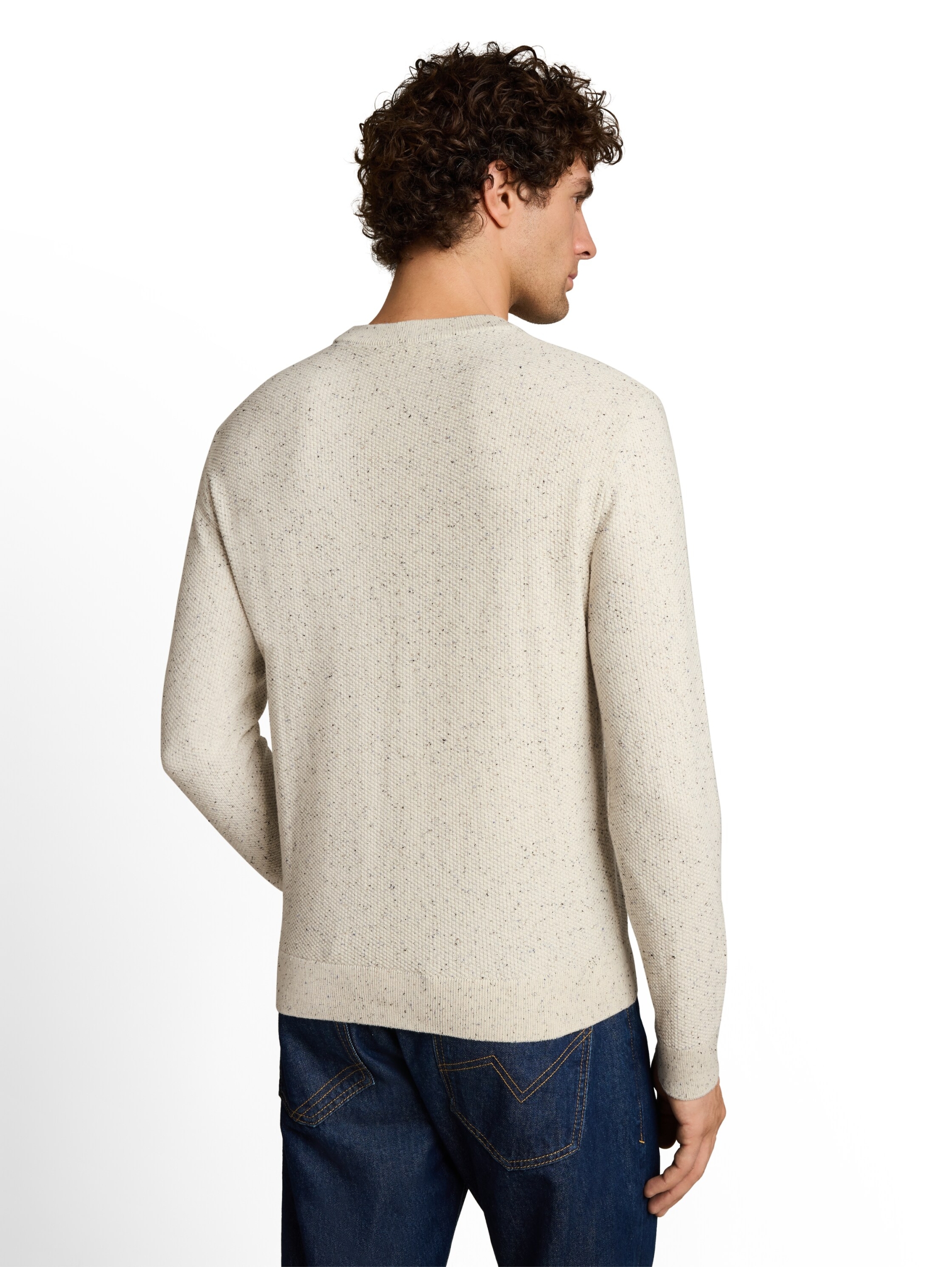 multi color nep crew neck knit #4