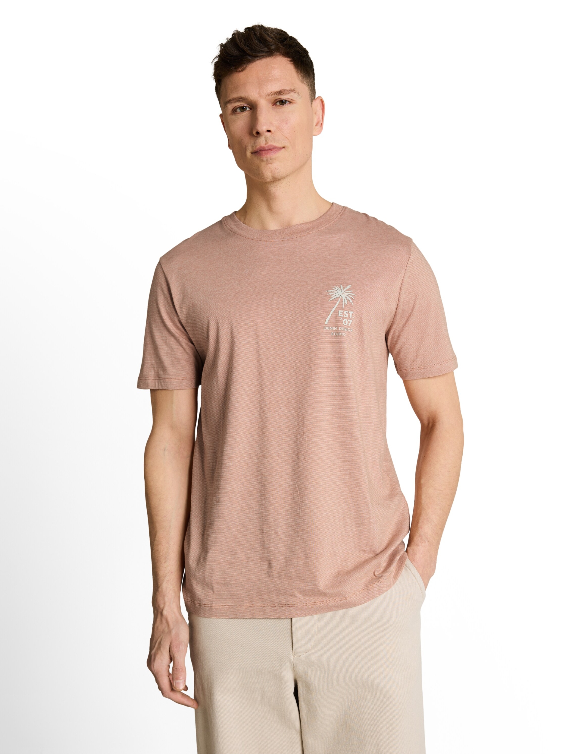 fine stripe printed t-shirt #5