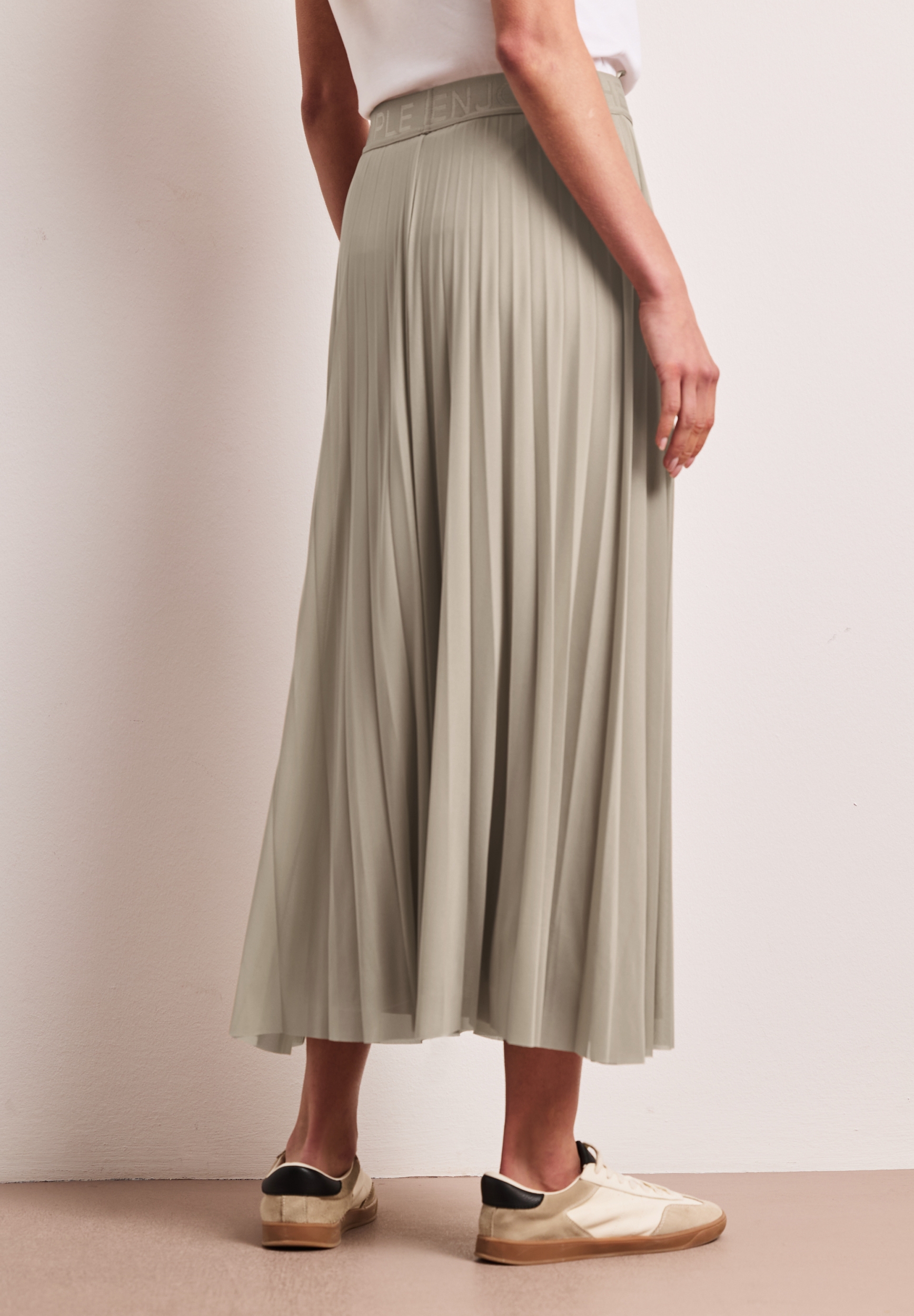 Mesh Plissée Skirt_solid #4
