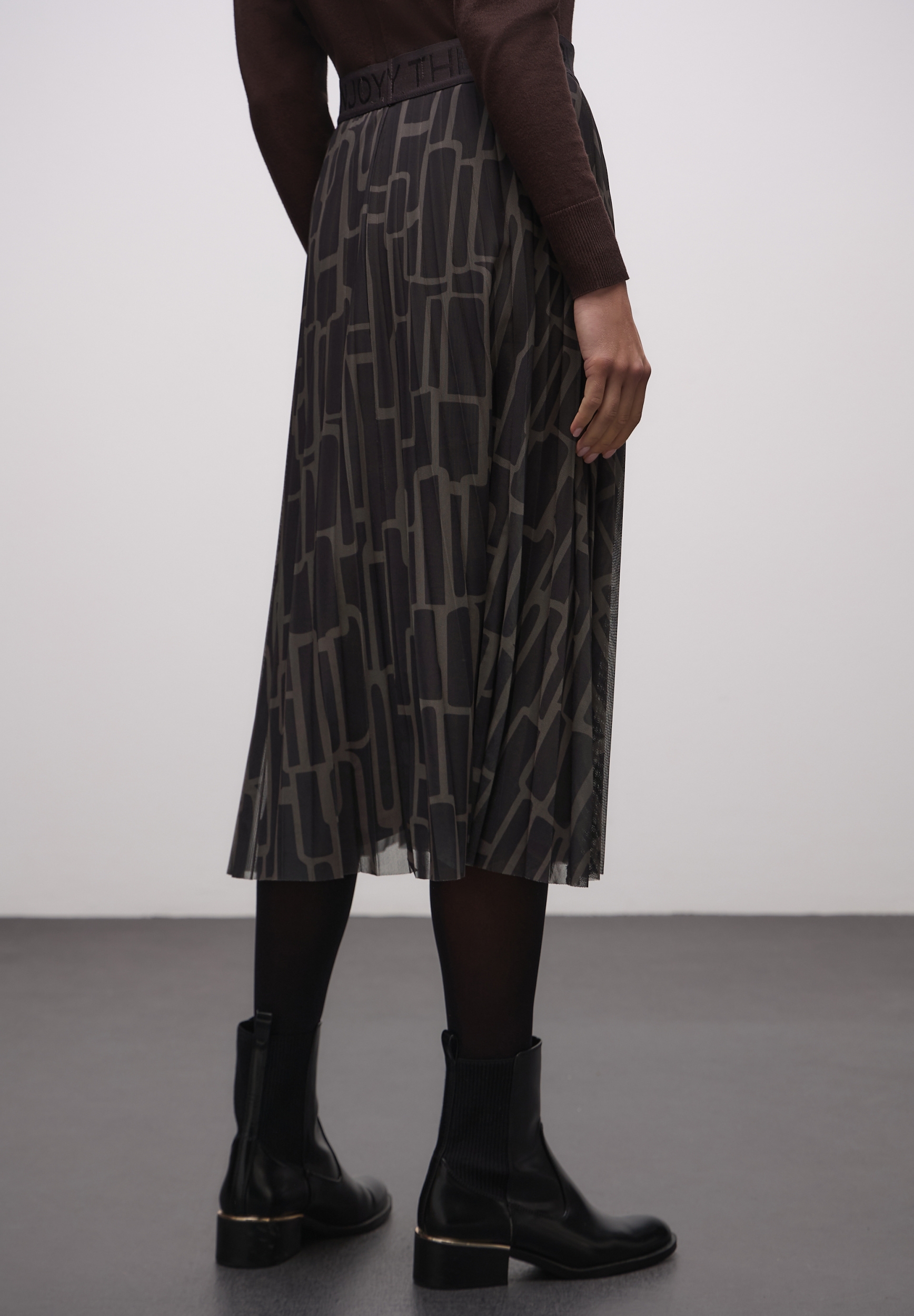 Mesh Plissée Skirt_print #4