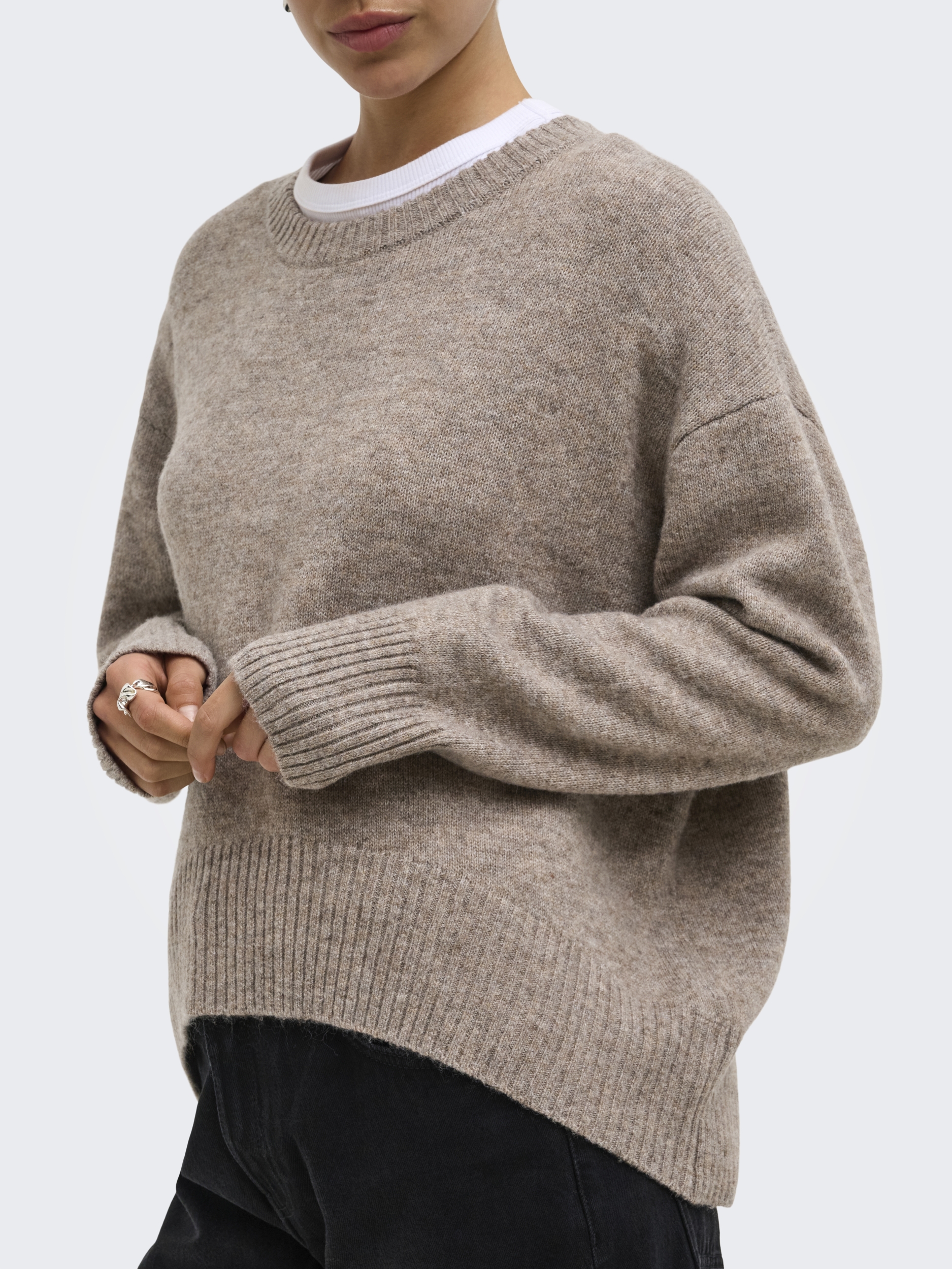 ONLALIVIA LS HIGH-LOW O-NECK NOOS KNT #3