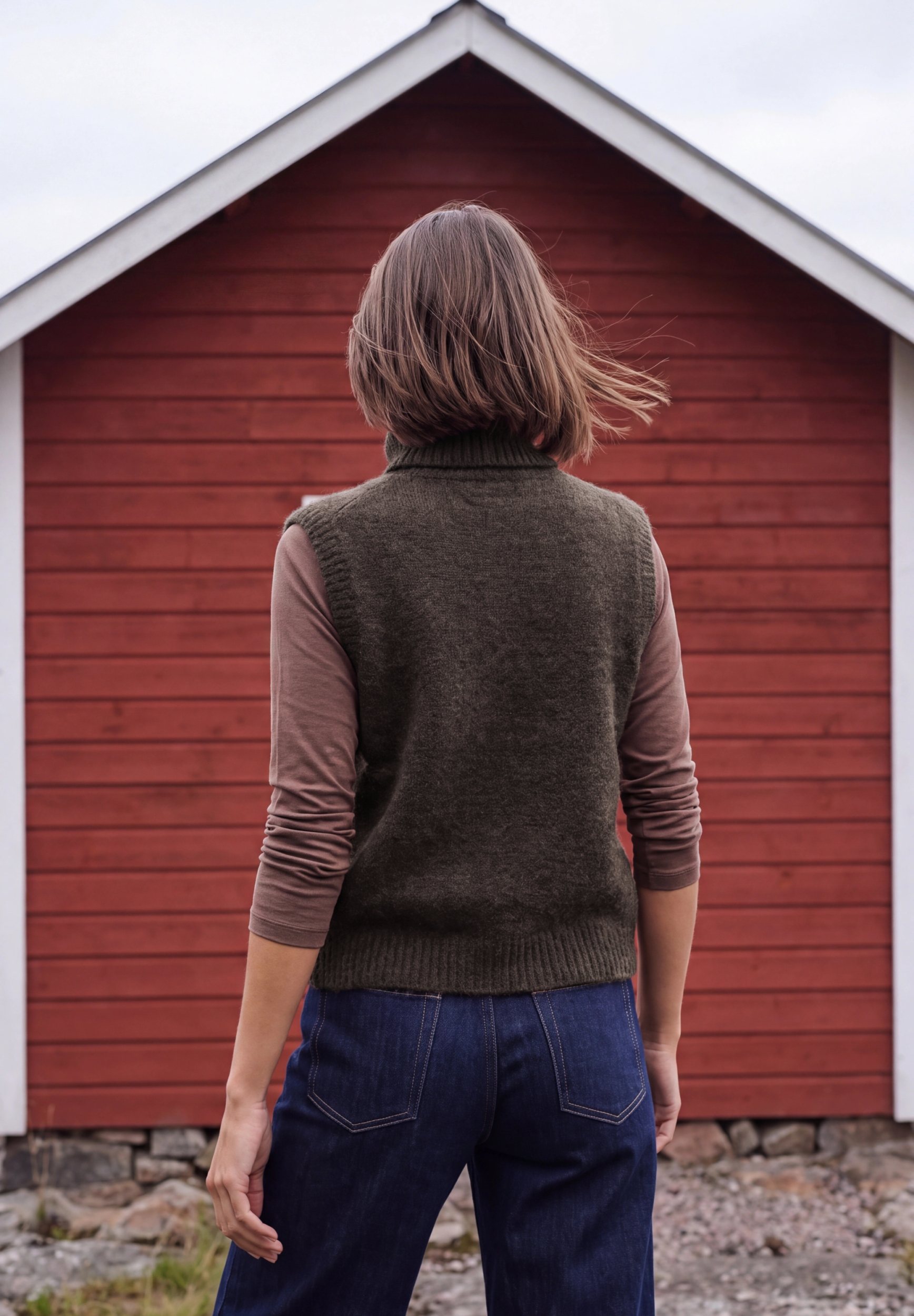 TOS Featheryarn argyle vest #4
