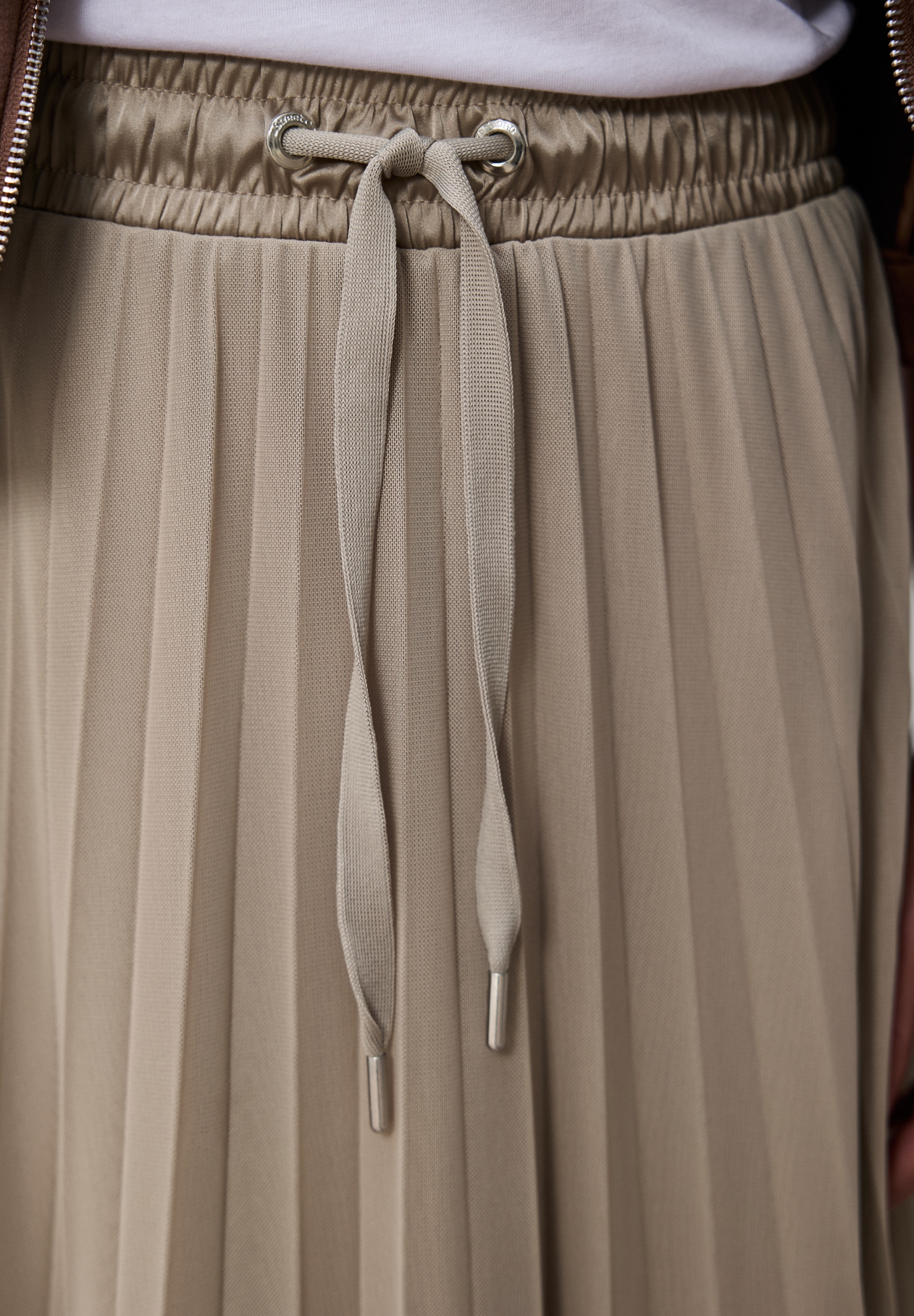 Mesh Plissée jog skirt_solid #6