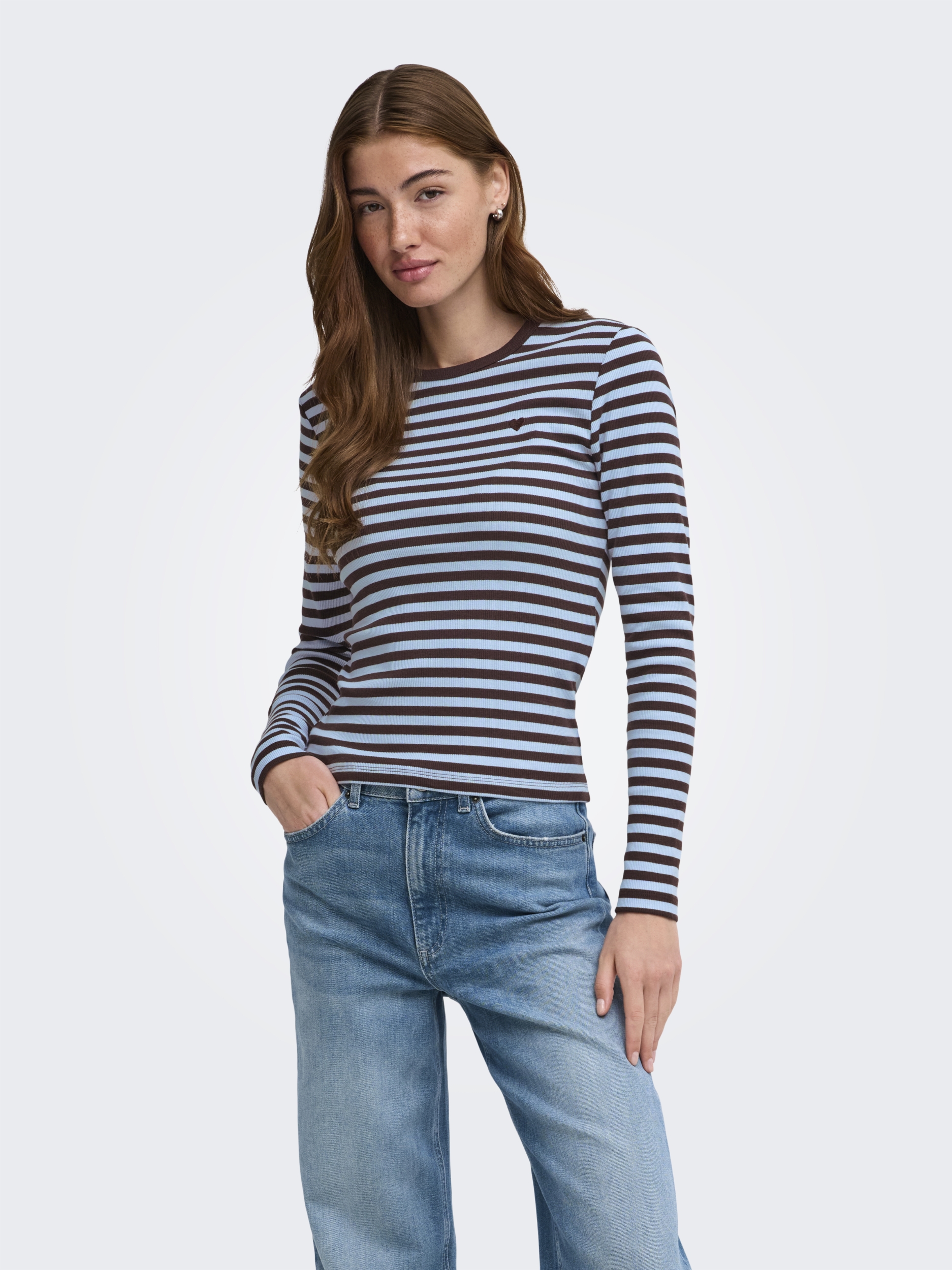 ONLVAL L/S O-NECK STRIPE TOP JRS #4