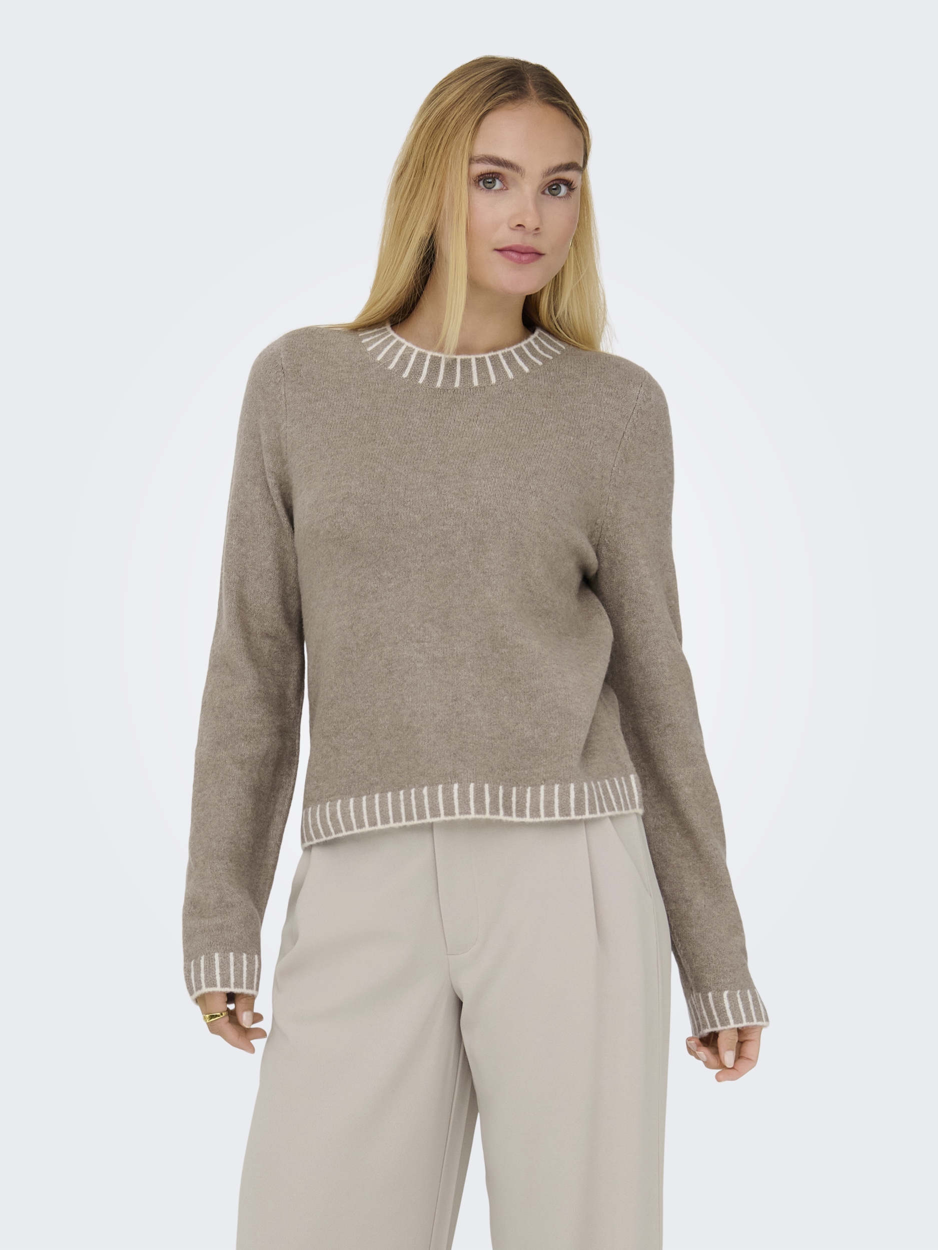 ONLFINA LS STITCH O-NECK CC KNT #4