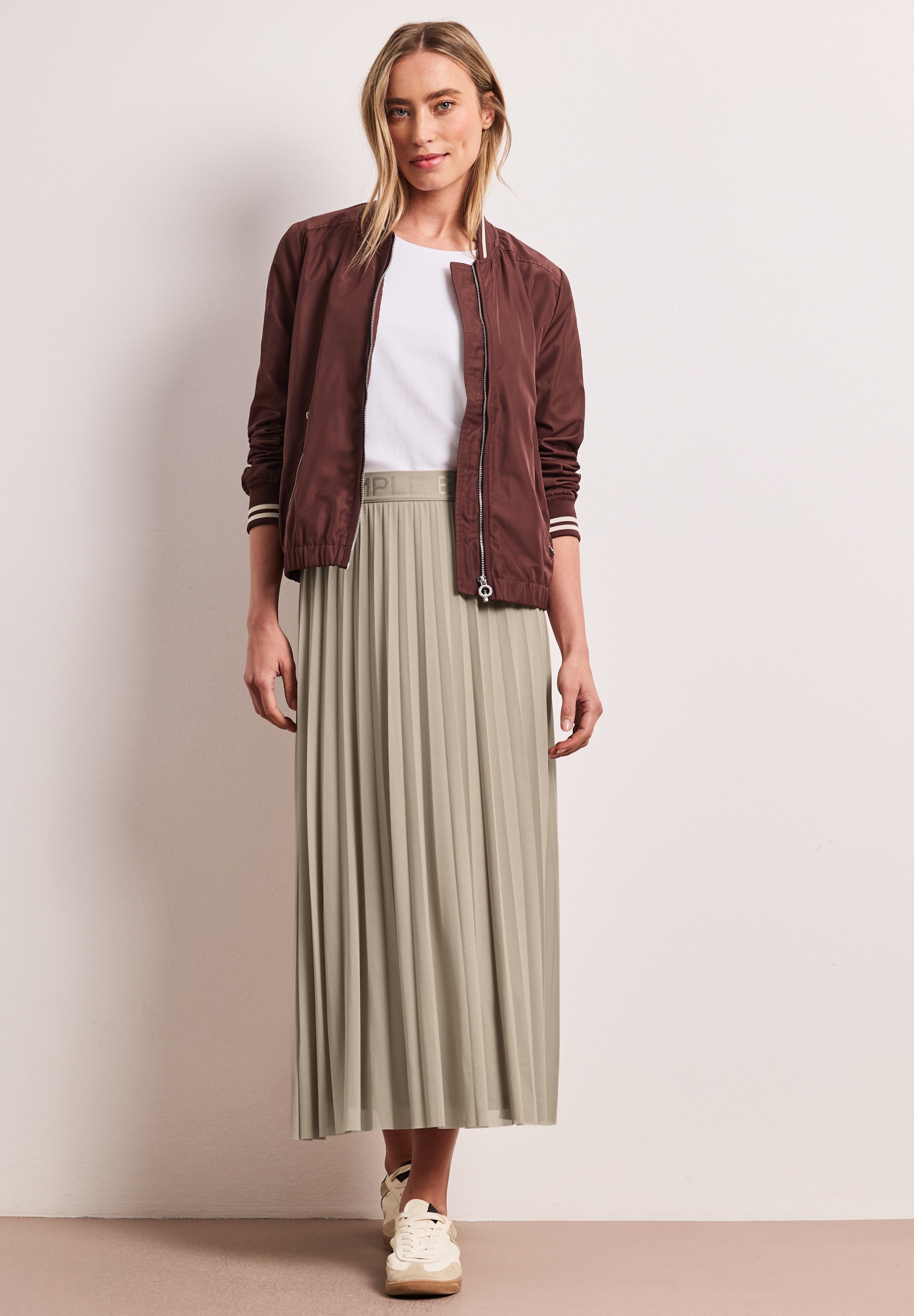 Mesh Plissée Skirt_solid #3