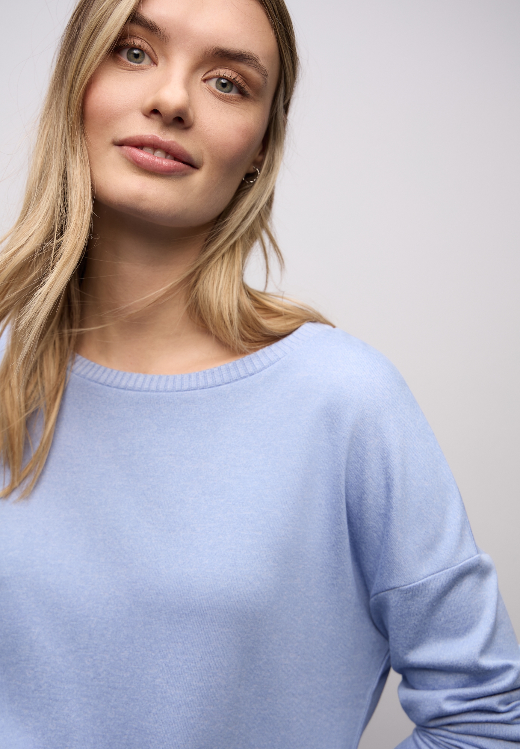 melange shirt w.rib details #7