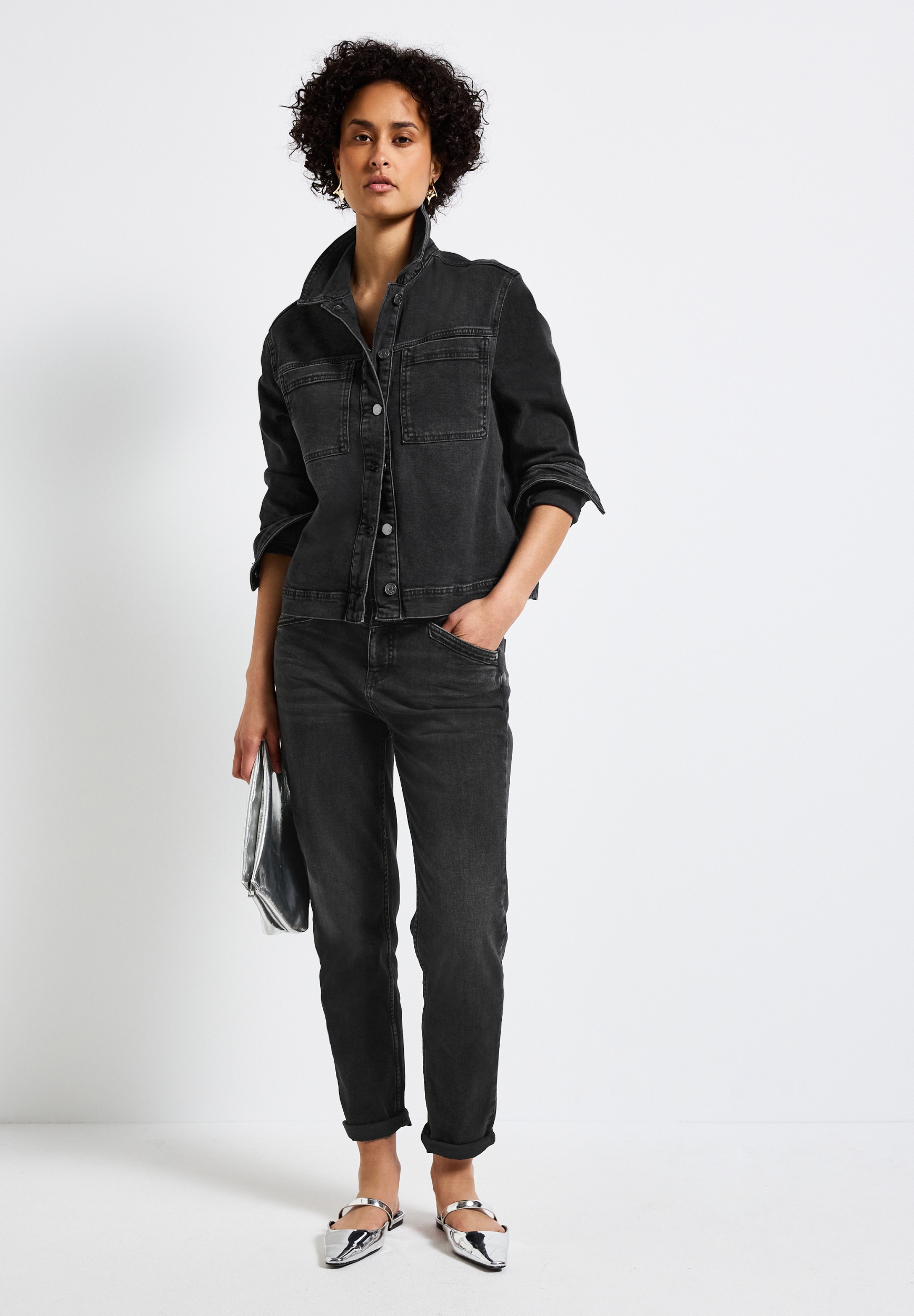 Style Denim-Jacket.black washe #5