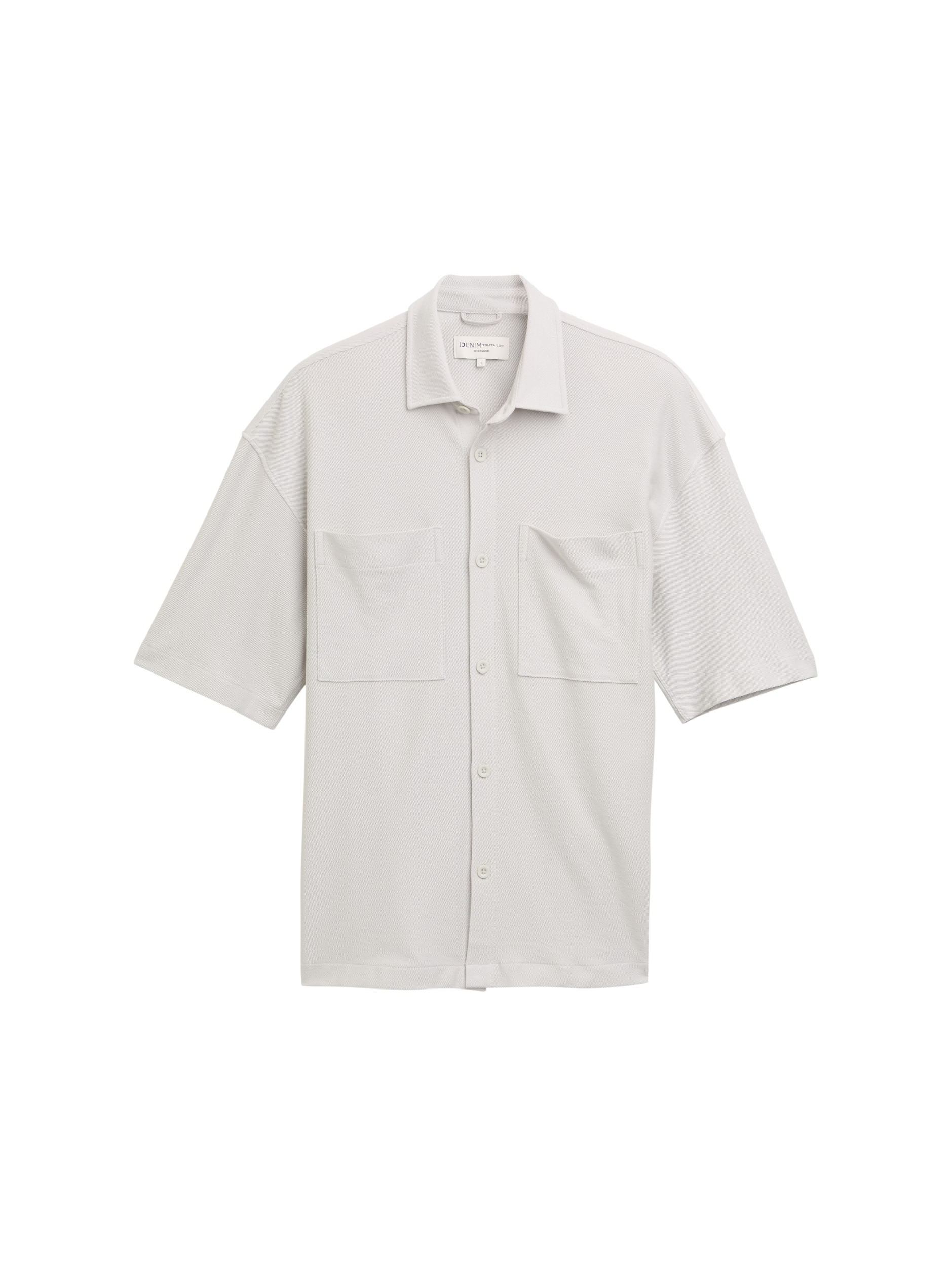 Oversize Kurzarmhemd mit Brusttaschen #1