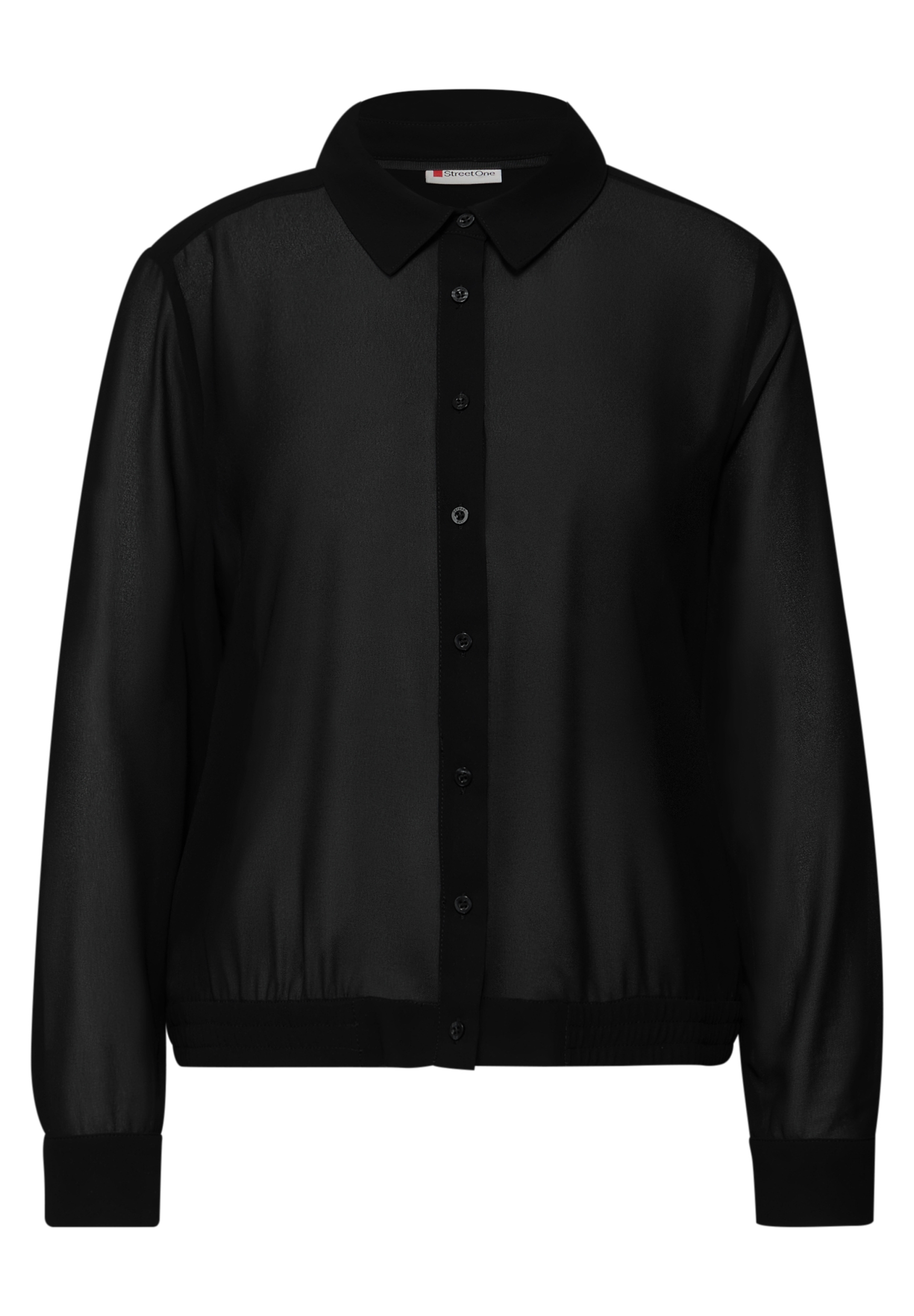 Chiffon buttoned shirtcollar b #1