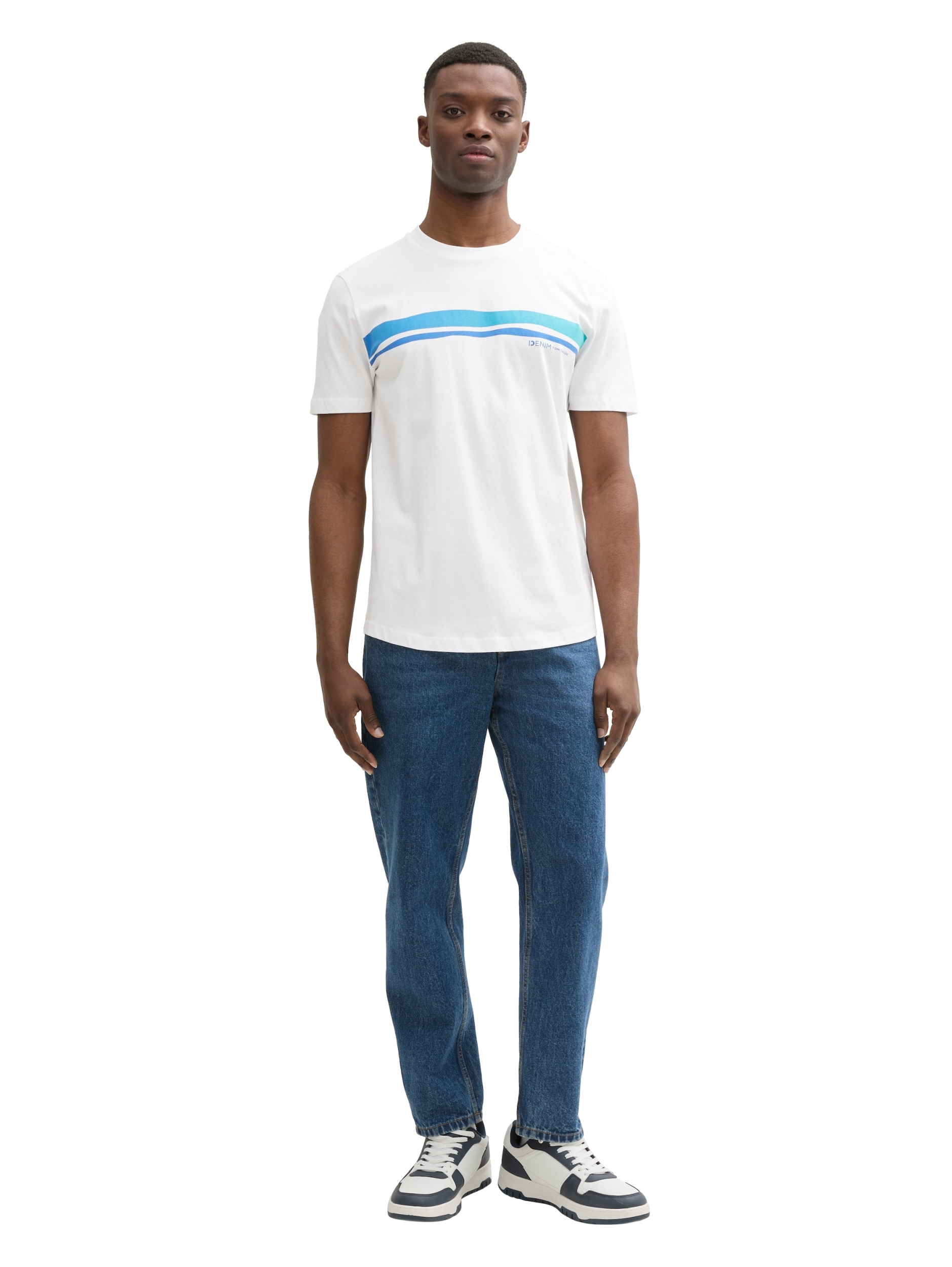 printed rounded hem t-shirt #2